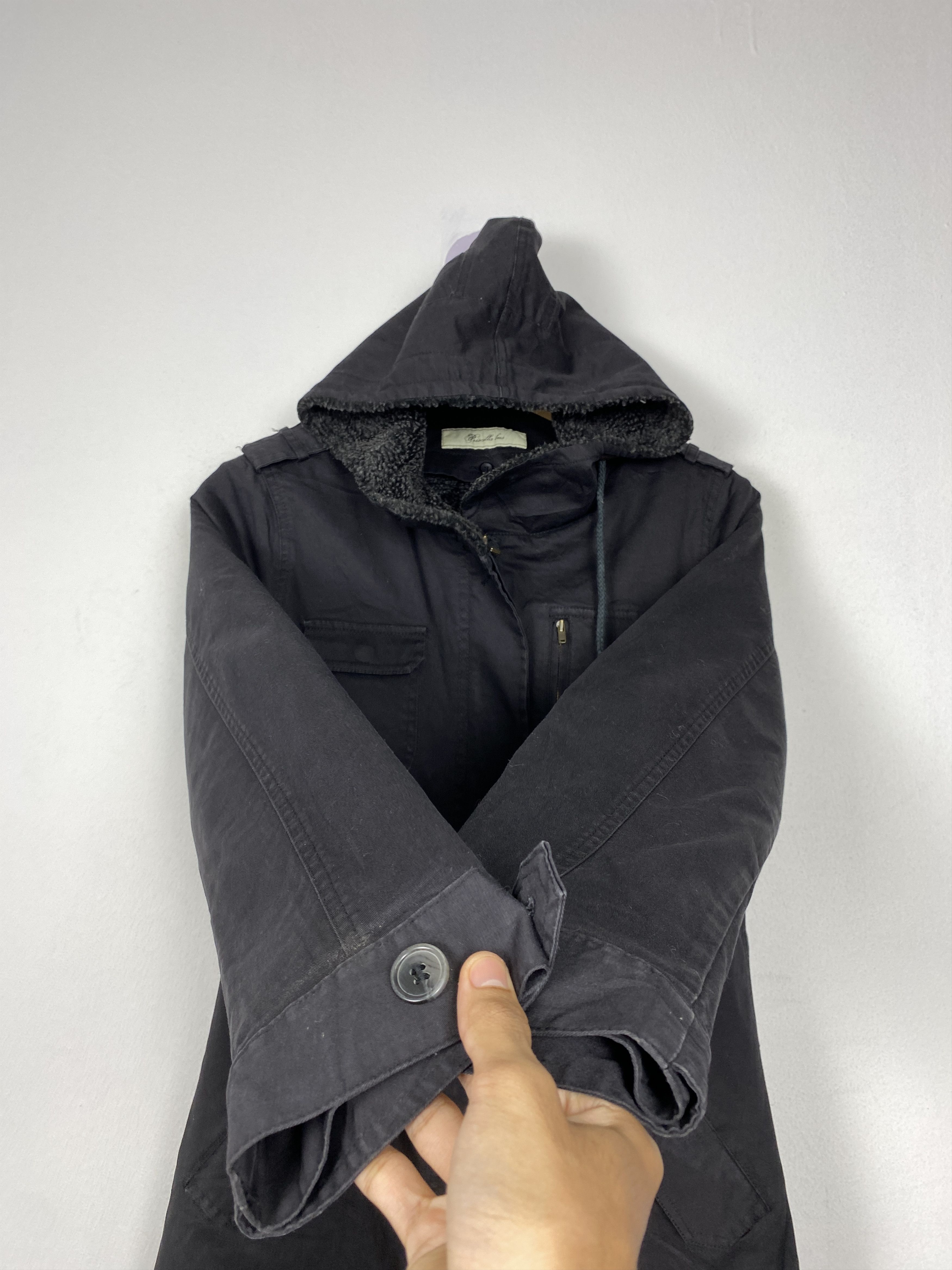 Japanese Brand Vintage Priscilla Hoodie Multi Pocket Canvas Parkas Jacket Size US S / EU 44-46 / 1 - 4 Thumbnail