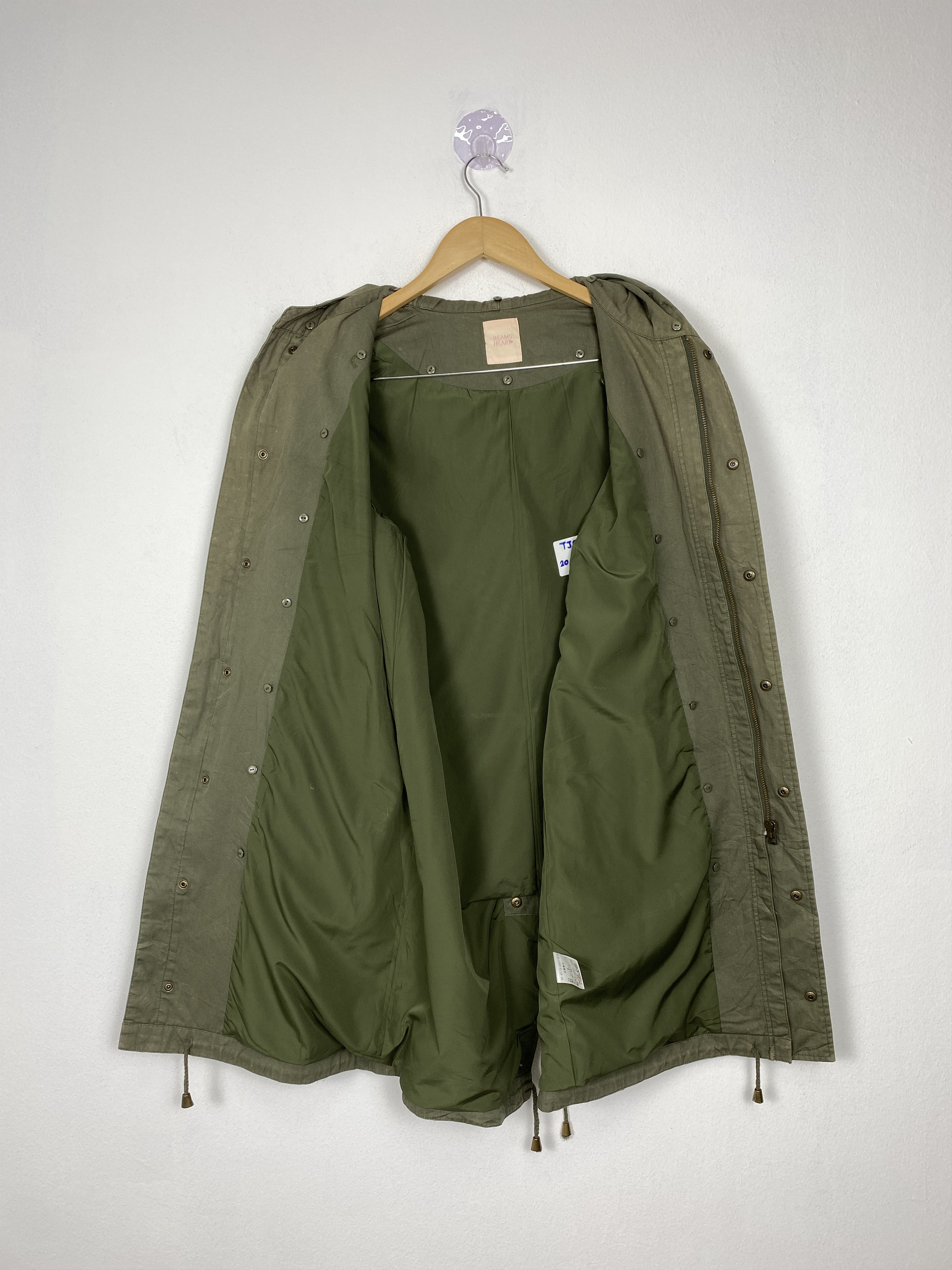 Japanese Brand Beams Heart Vintage Longline Hooded Light Jacket Size US M / EU 48-50 / 2 - 5 Thumbnail