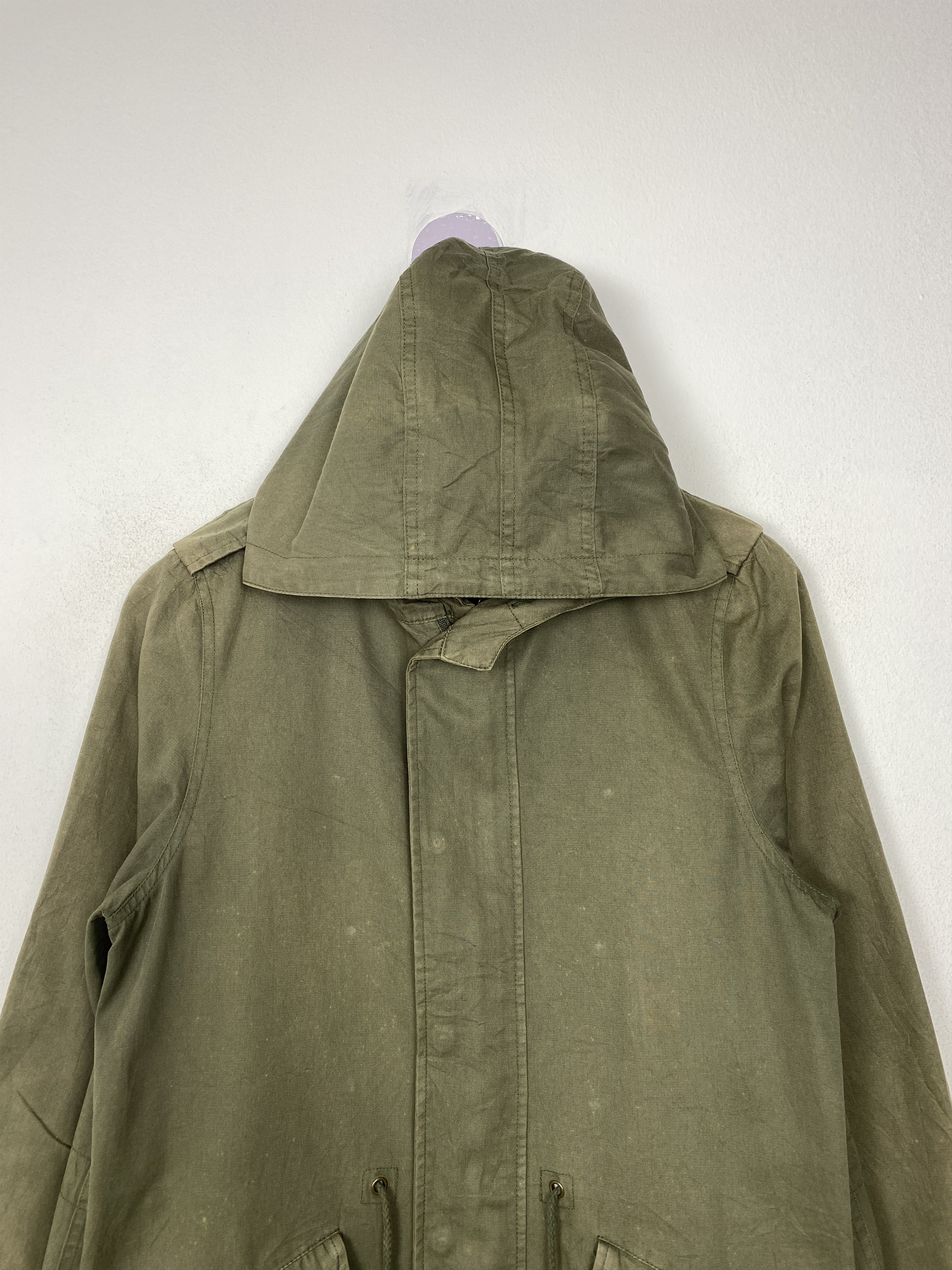 Japanese Brand Beams Heart Vintage Longline Hooded Light Jacket Size US M / EU 48-50 / 2 - 2 Thumbnail