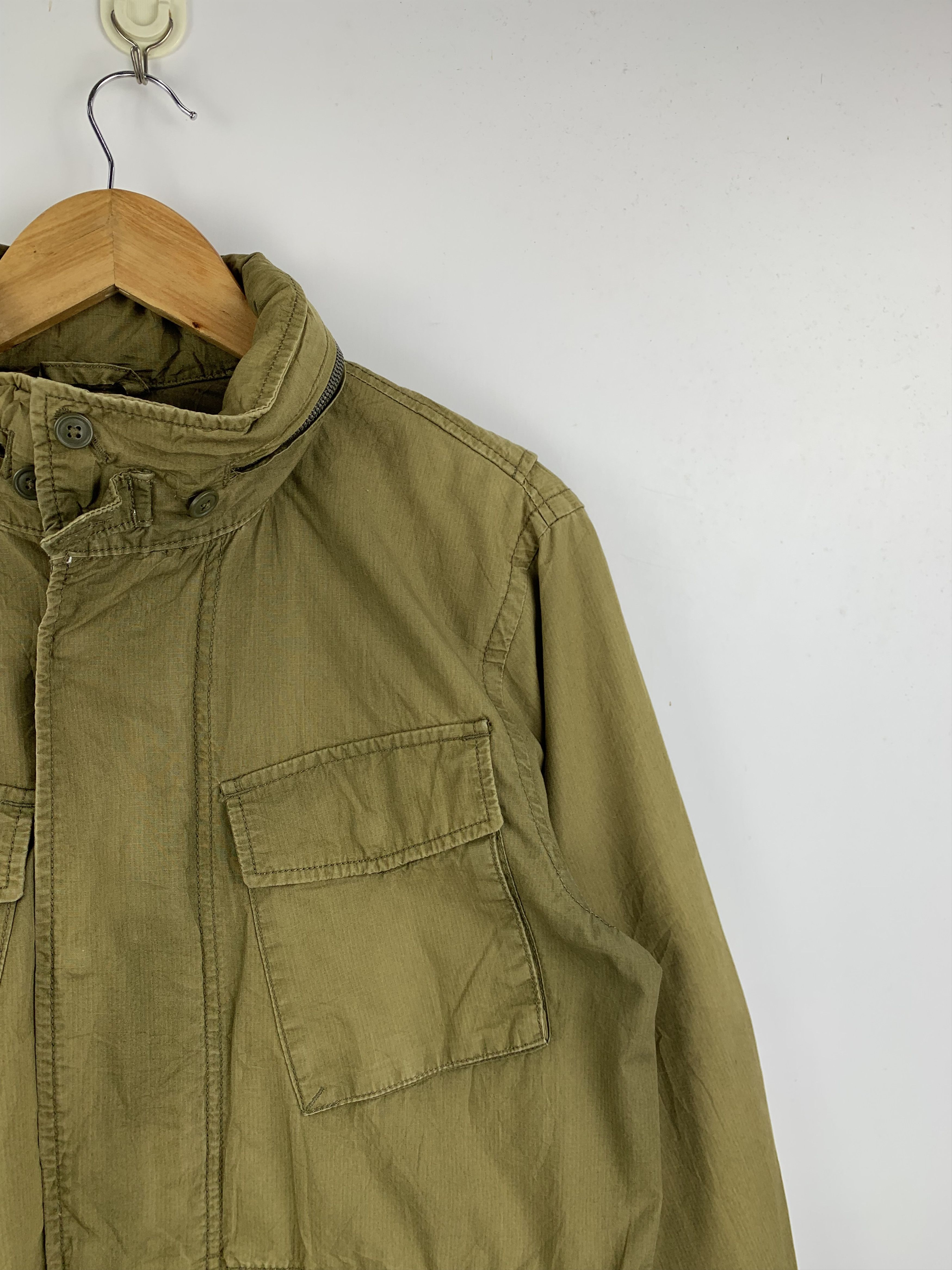 Gap Vintage Gap Multi Pocket Zip Up Flint Waxed Trucker Jacket Size US S / EU 44-46 / 1 - 4 Thumbnail