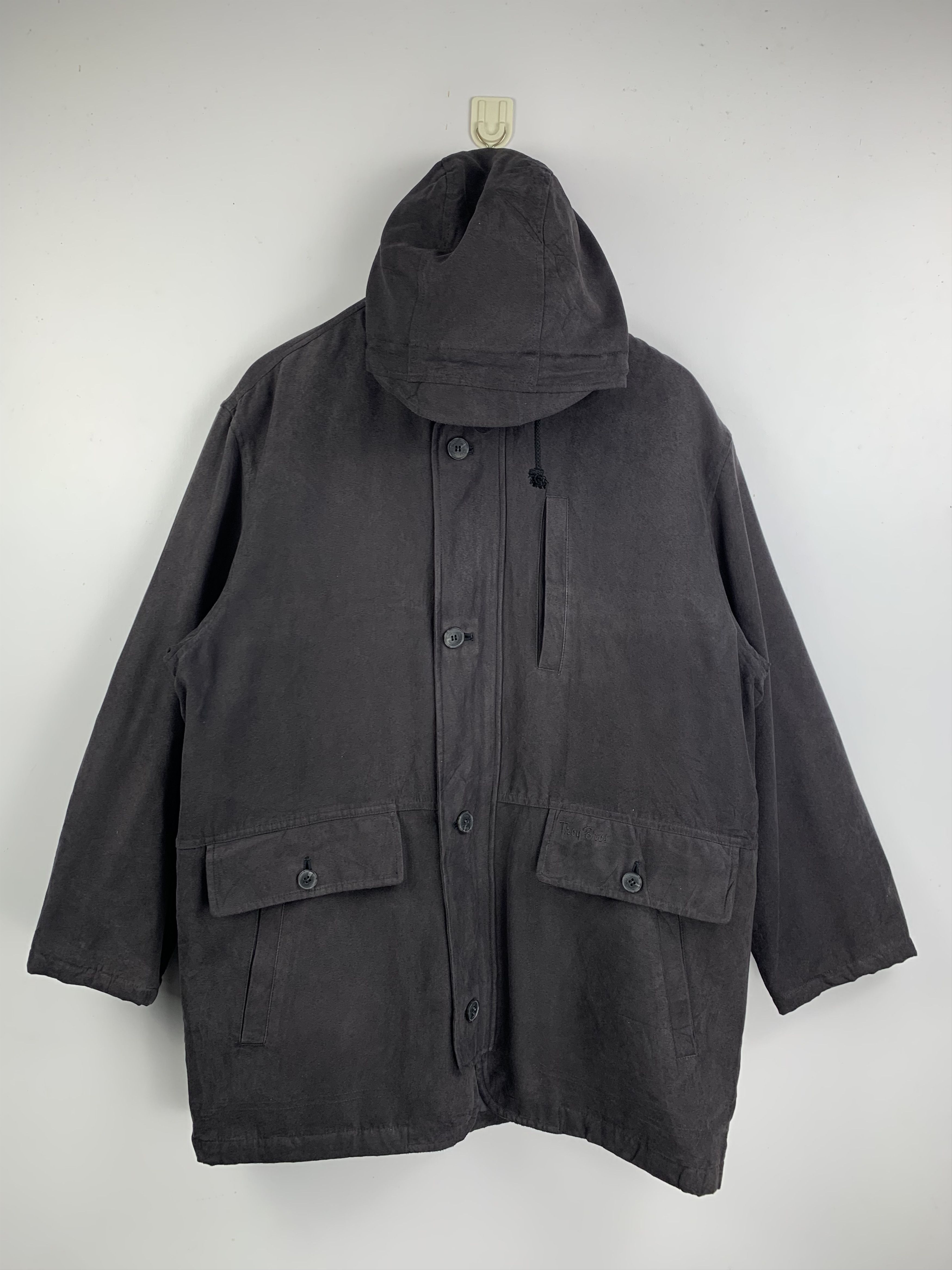Vintage Troy Bros Zip Up Hoodie Cotton Canvas Jacket