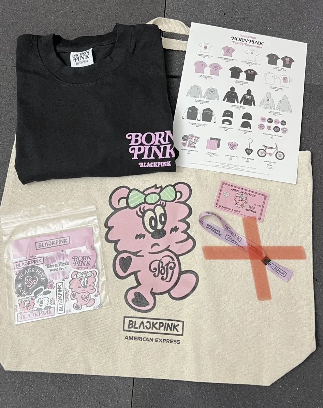Japanese Brand Large BLACKPINK Verdy Born Pink Black Shirt Tote