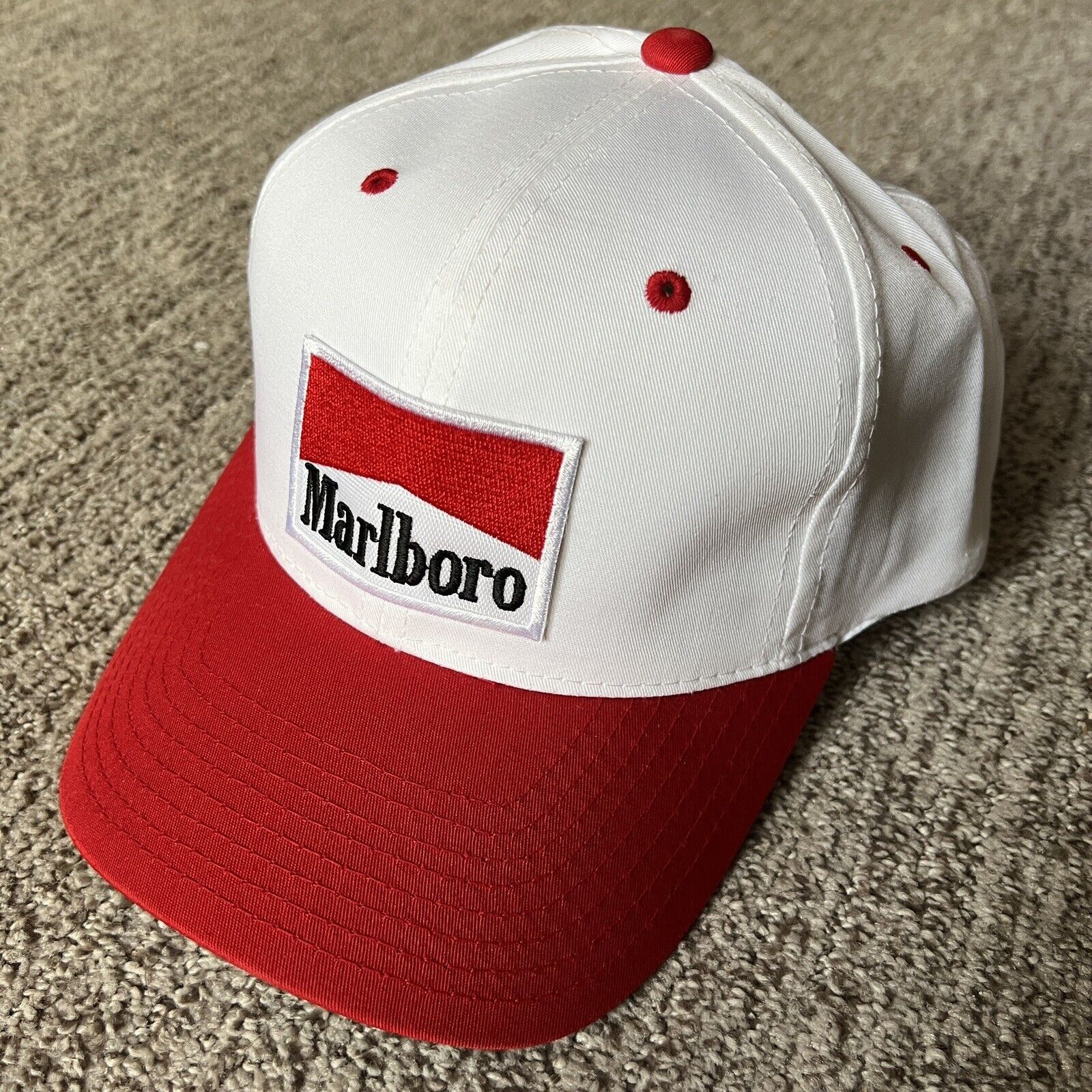 Marlboro Vintage 1990s Red Marlboro Racing Team Embroidered Baseball