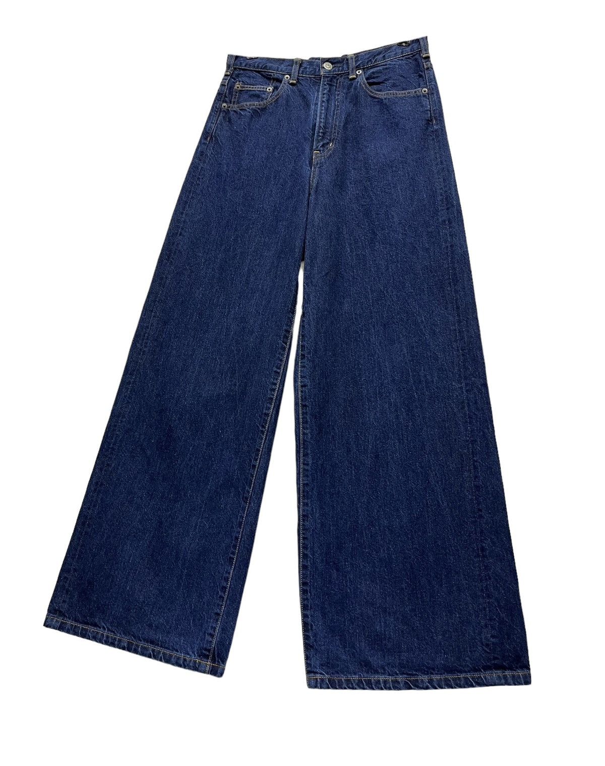 Designer × Japanese Brand × Spellbound 🔥JAPAN MADE🔥DOMINGO High Waist Ultra Wide Leg Baggy Jeans Size US 28 / EU 44 - 2 Thumbnail