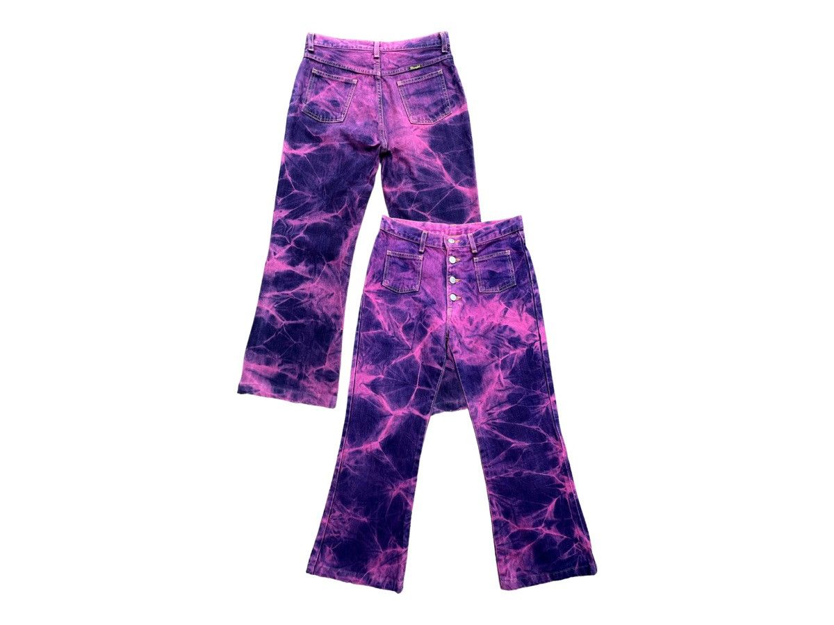 Vintage Vintage Wrangler Bush Denim Flare Purple Jeans 28 Size 28" / US 6 / IT 42 - 1 Thumbnail