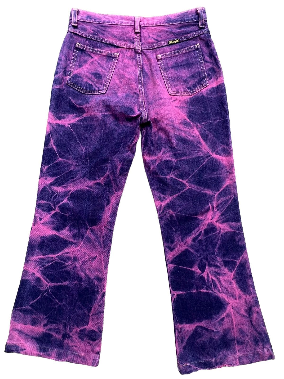 Vintage Vintage Wrangler Bush Denim Flare Purple Jeans 28 Size 28" / US 6 / IT 42 - 4 Thumbnail