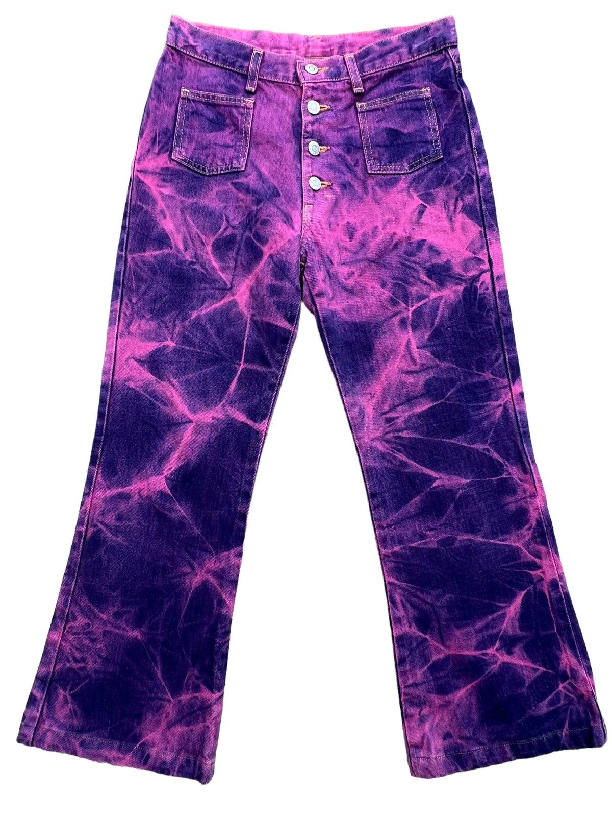 Vintage Vintage Wrangler Bush Denim Flare Purple Jeans 28 Size 28" / US 6 / IT 42 - 3 Thumbnail