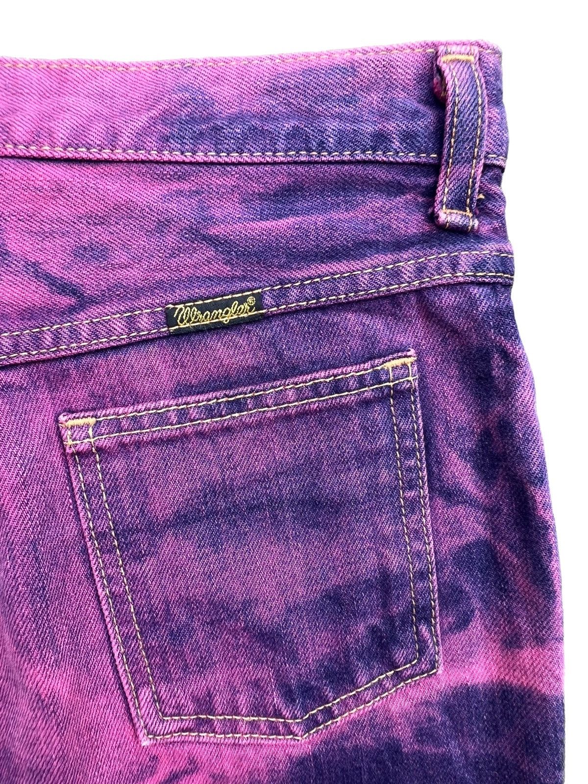 Vintage Vintage Wrangler Bush Denim Flare Purple Jeans 28 Size 28" / US 6 / IT 42 - 7 Thumbnail