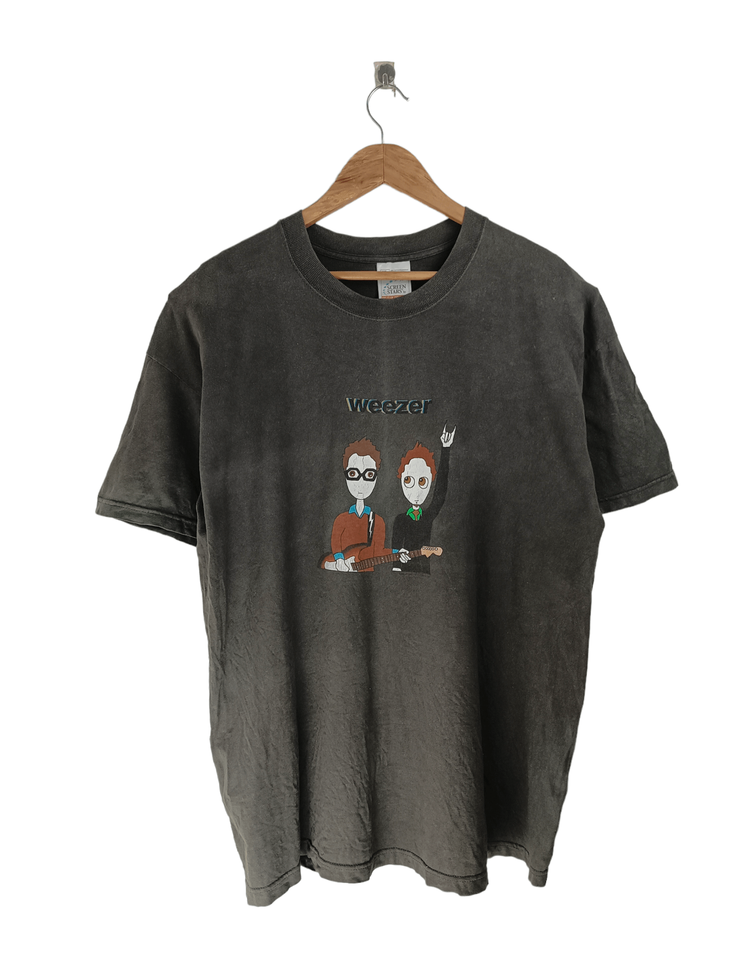 Band Tees FADED VINTAGE 90's WEEZER RARE (greenday radiohead foo) Size US XL / EU 56 / 4 - 1 Thumbnail
