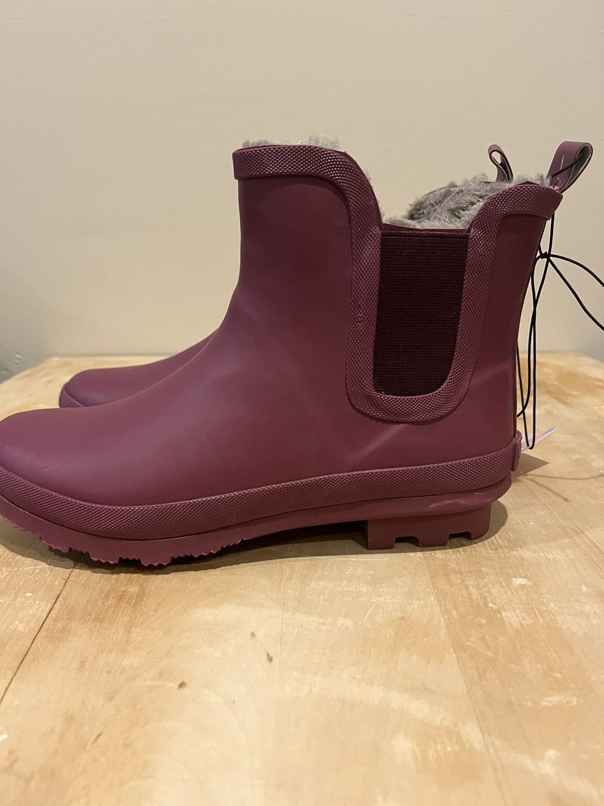 Other Purple Chelsea Rubber Rain Boots Size US 8 / IT 38 - 3 Thumbnail