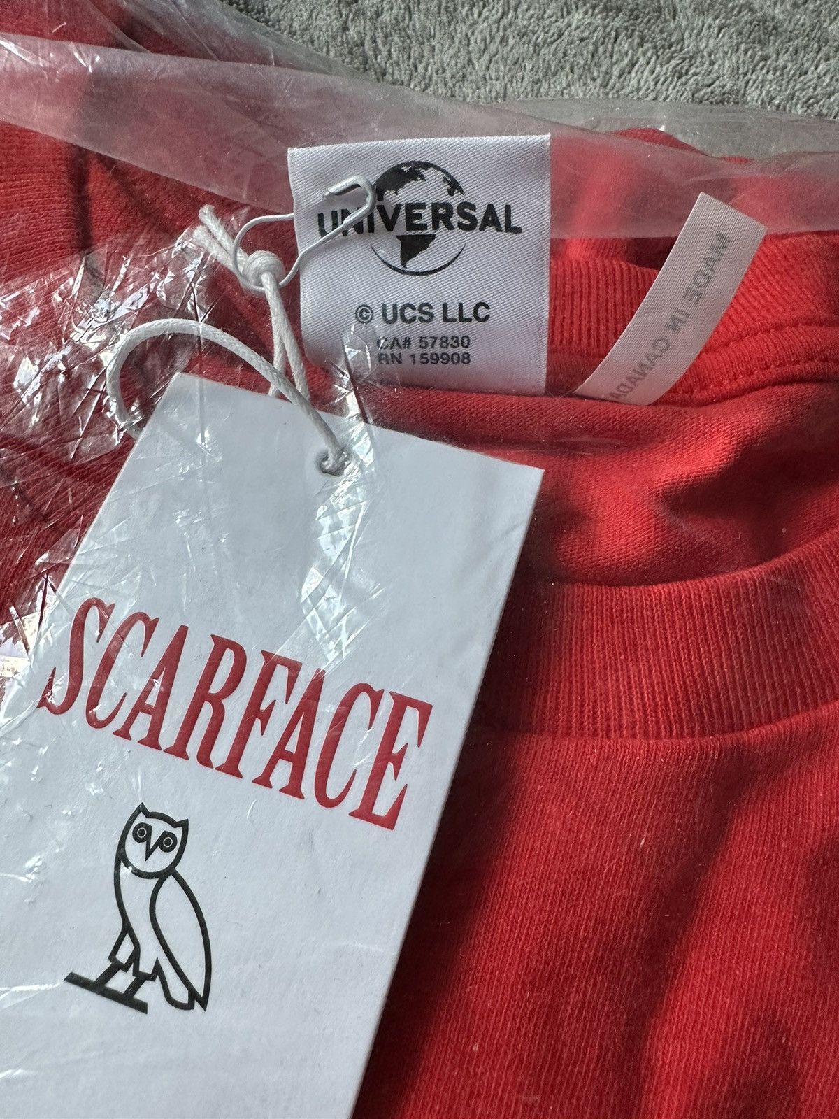 Drake × October's Very Own *RARE* OVO x SCARFACE TONY MONTANA T-SHIRT TEE BRAND NEW Size US M / EU 48-50 / 2 - 9 Thumbnail