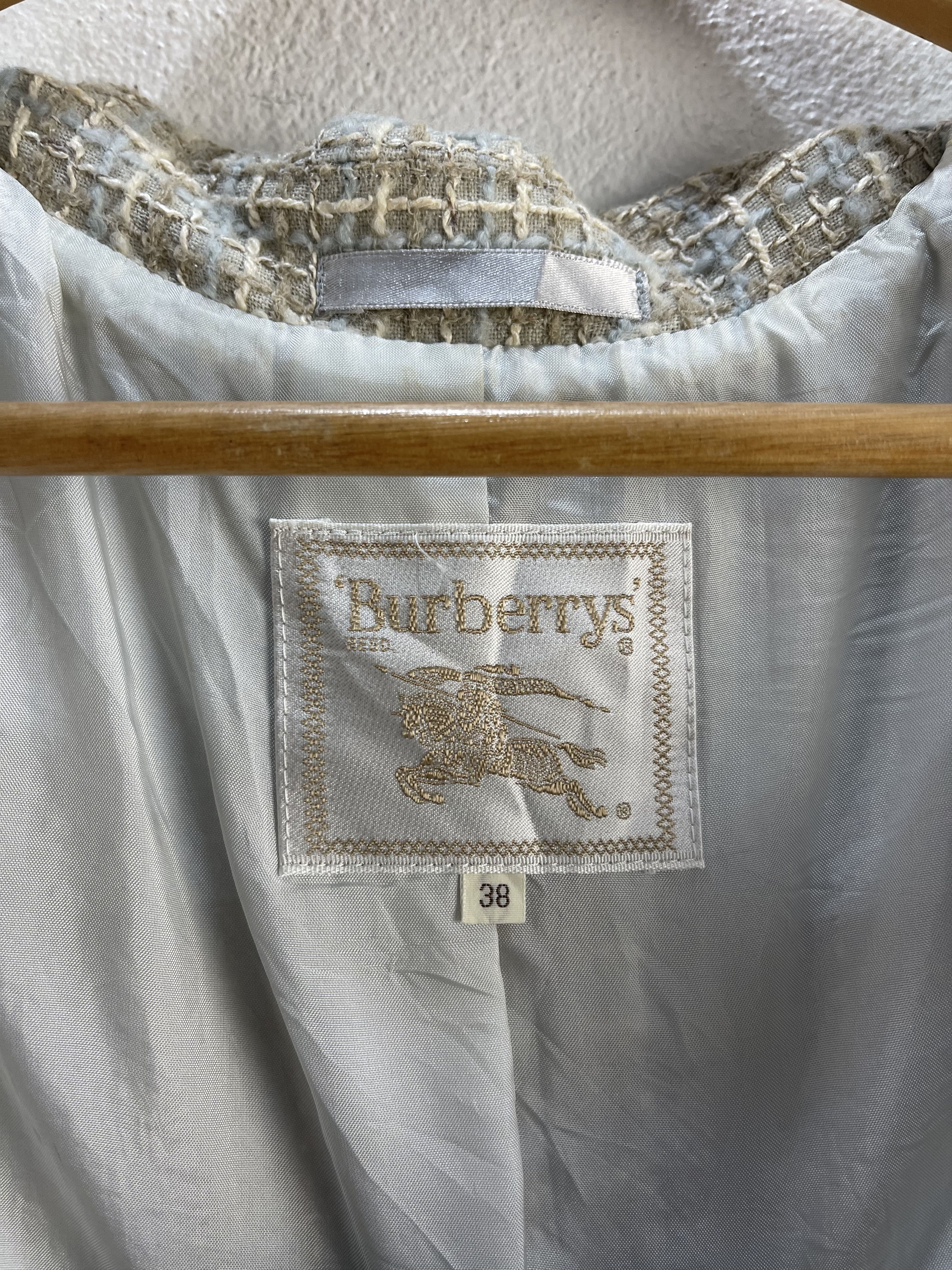 Burberry Vintage Burberrys Tweed Jacket Size S / US 4 / IT 40 - 10 Thumbnail