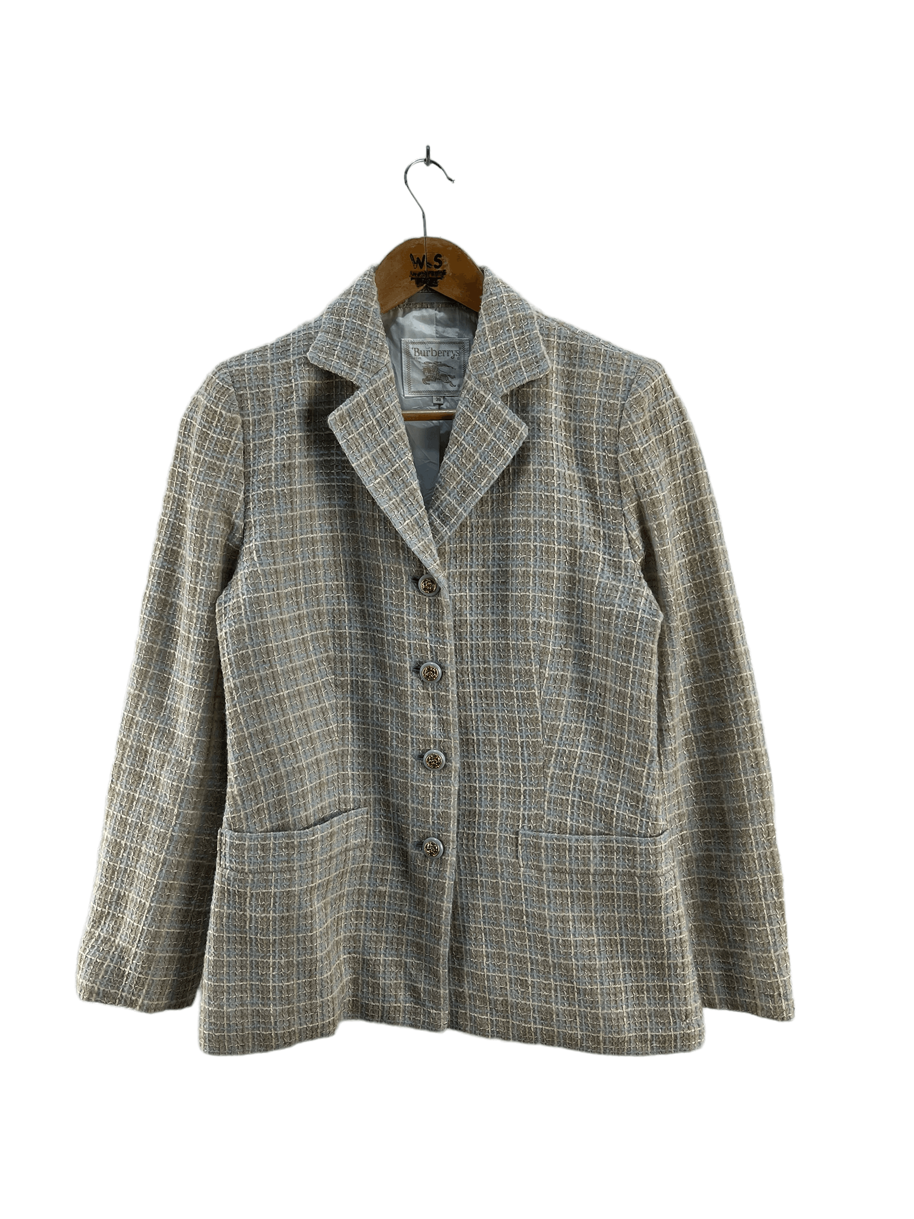 Burberry Vintage Burberrys Tweed Jacket Size S / US 4 / IT 40 - 1 Thumbnail