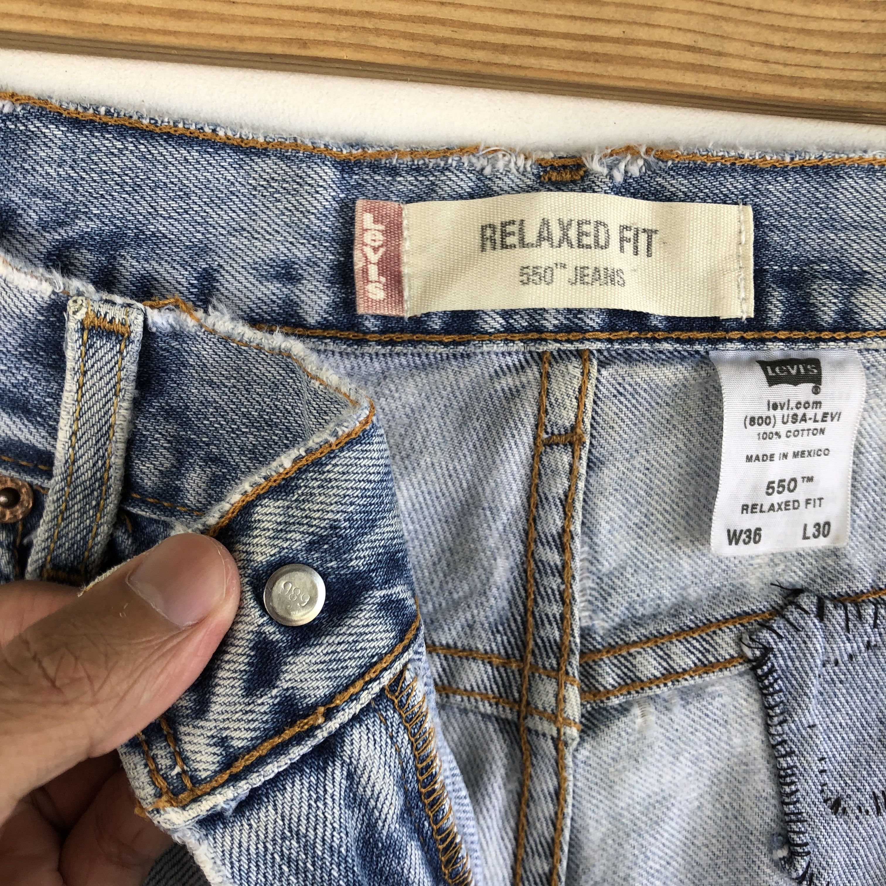 Levi's Vintage Washed Levis Jeans Distressed Reworked Faded Denim Size US 34 / EU 50 - 7 Thumbnail
