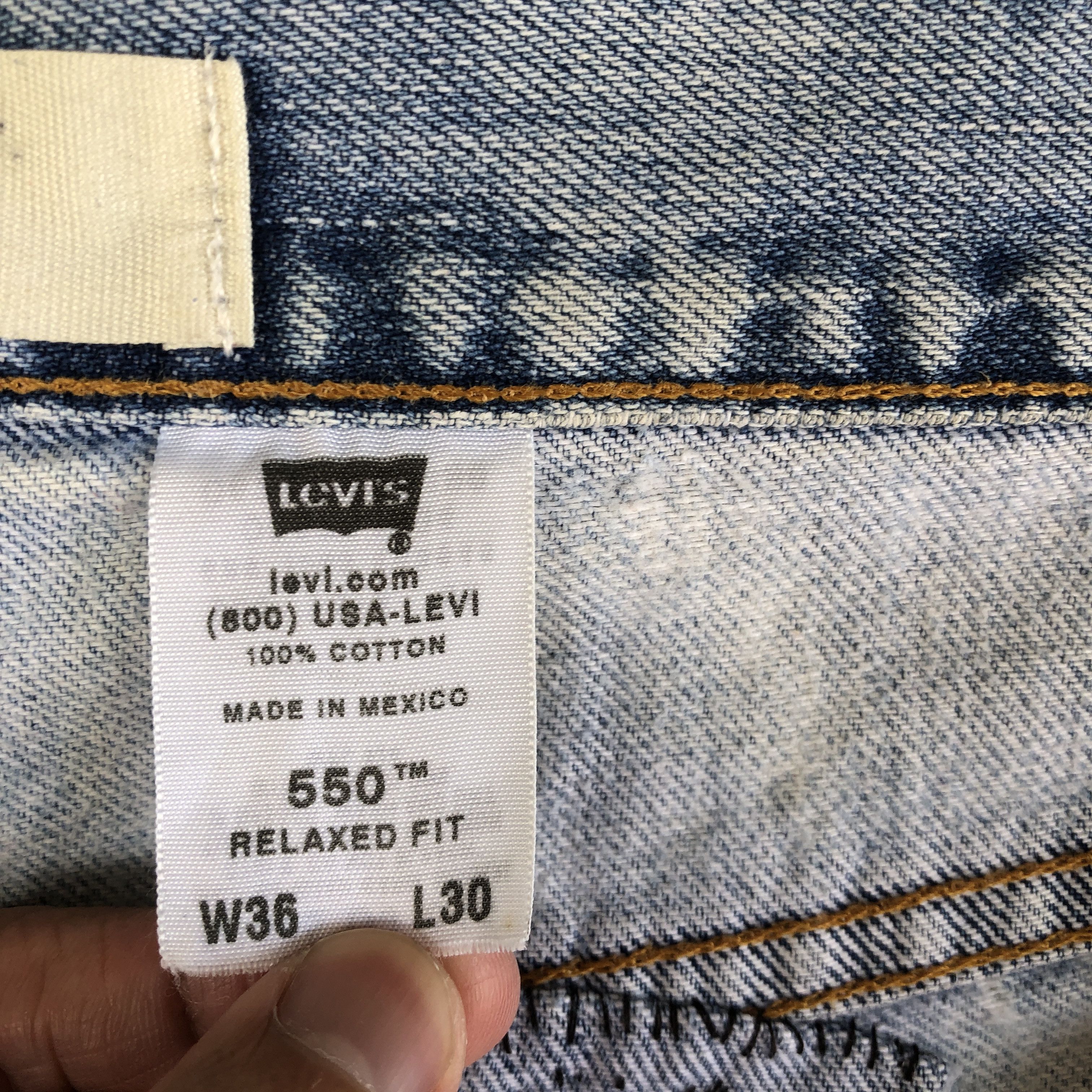 Levi's Vintage Washed Levis Jeans Distressed Reworked Faded Denim Size US 34 / EU 50 - 9 Thumbnail