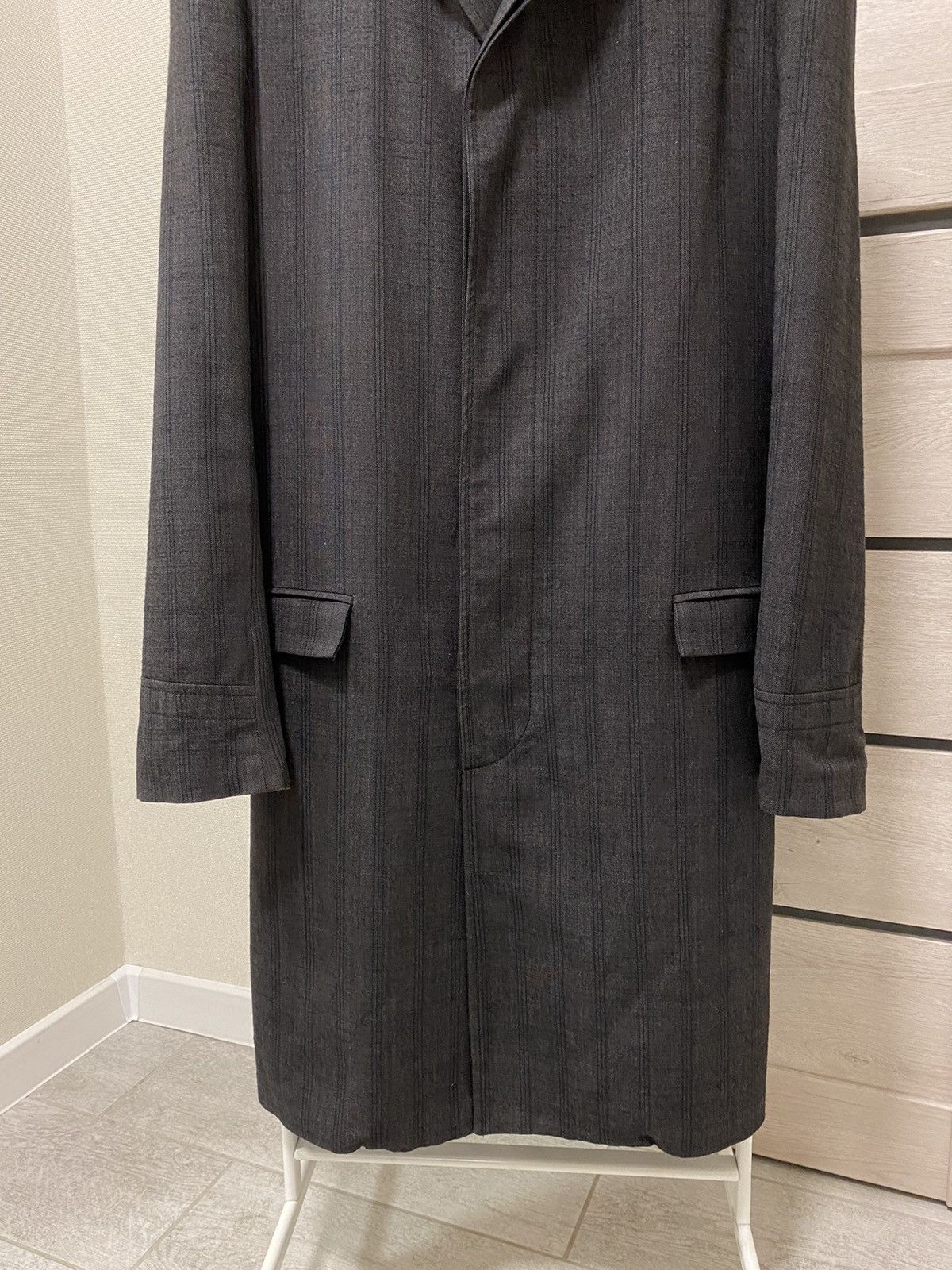 Stephan Schneider Stephan Schneider Striped Made in Belgium Long Wool Coat Size US XL / EU 56 / 4 - 8 Thumbnail