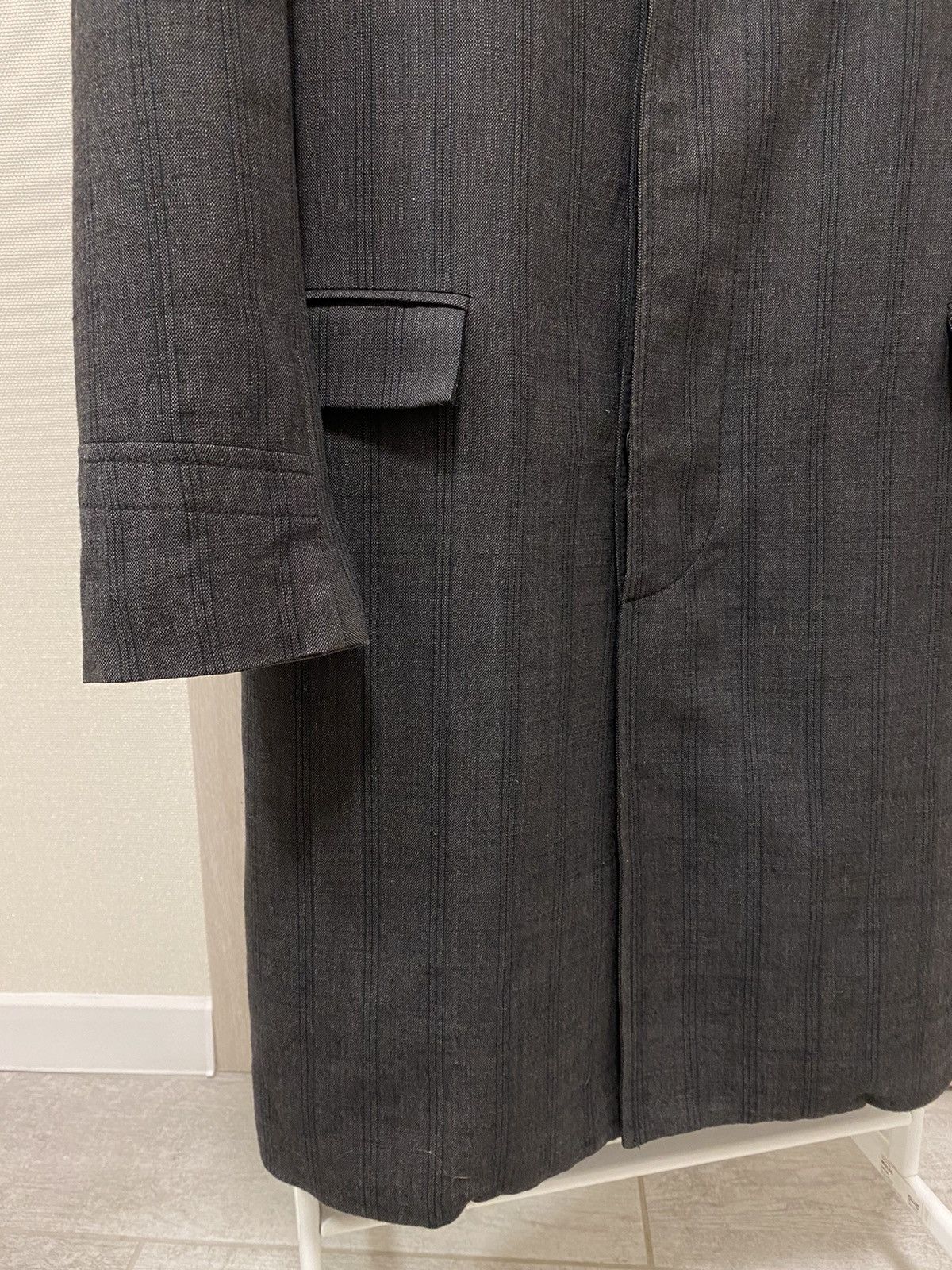 Stephan Schneider Stephan Schneider Striped Made in Belgium Long Wool Coat Size US XL / EU 56 / 4 - 7 Thumbnail