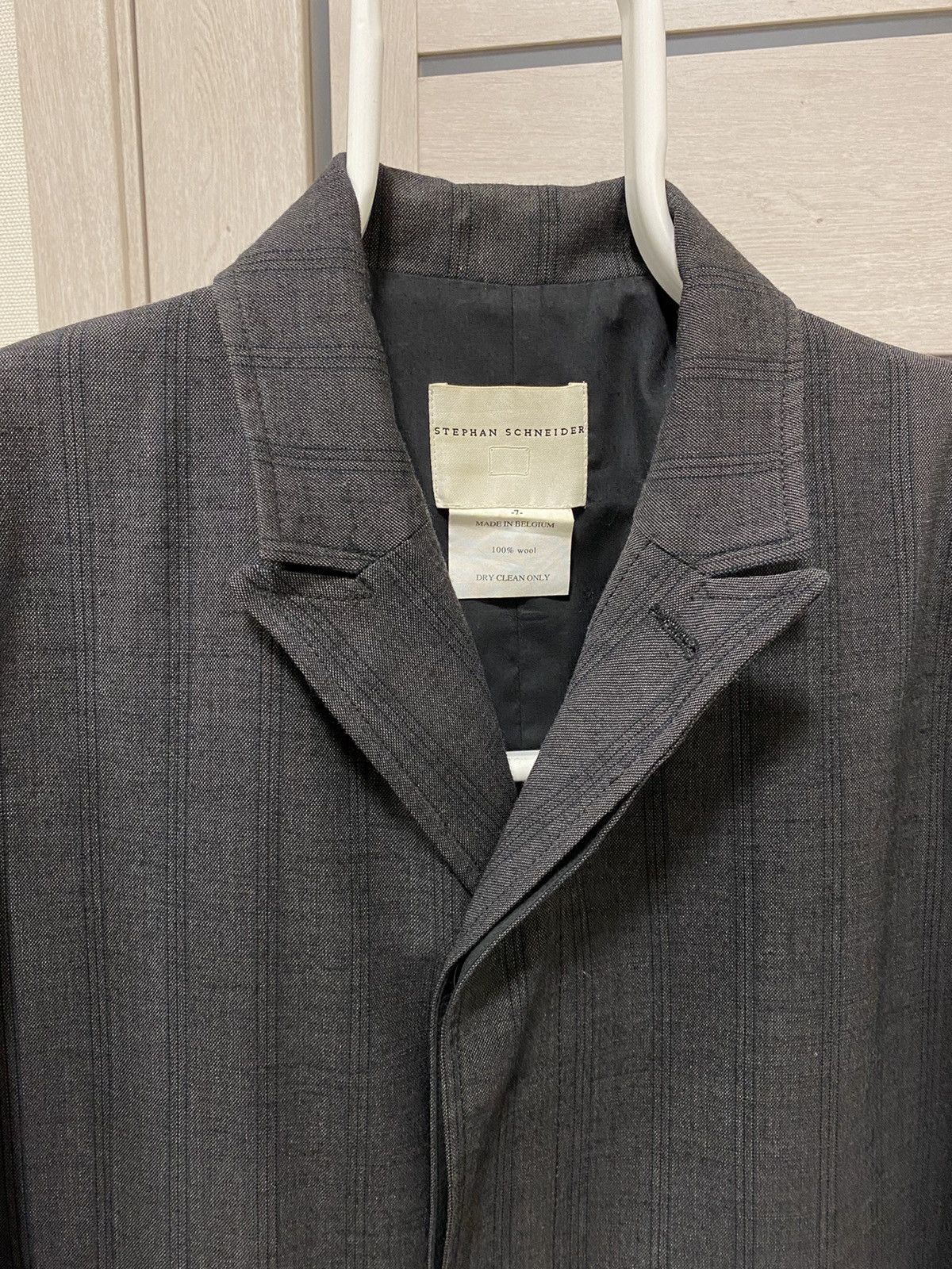 Stephan Schneider Stephan Schneider Striped Made in Belgium Long Wool Coat Size US XL / EU 56 / 4 - 5 Thumbnail