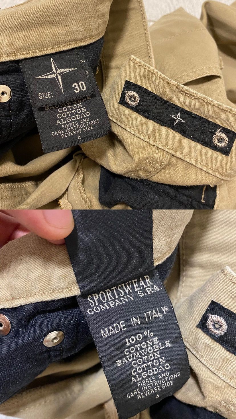 Massimo Osti × Stone Island × Vintage Stone Island Vintage Logo Beige Made in Italy Pants Size US 30 / EU 46 - 14 Thumbnail