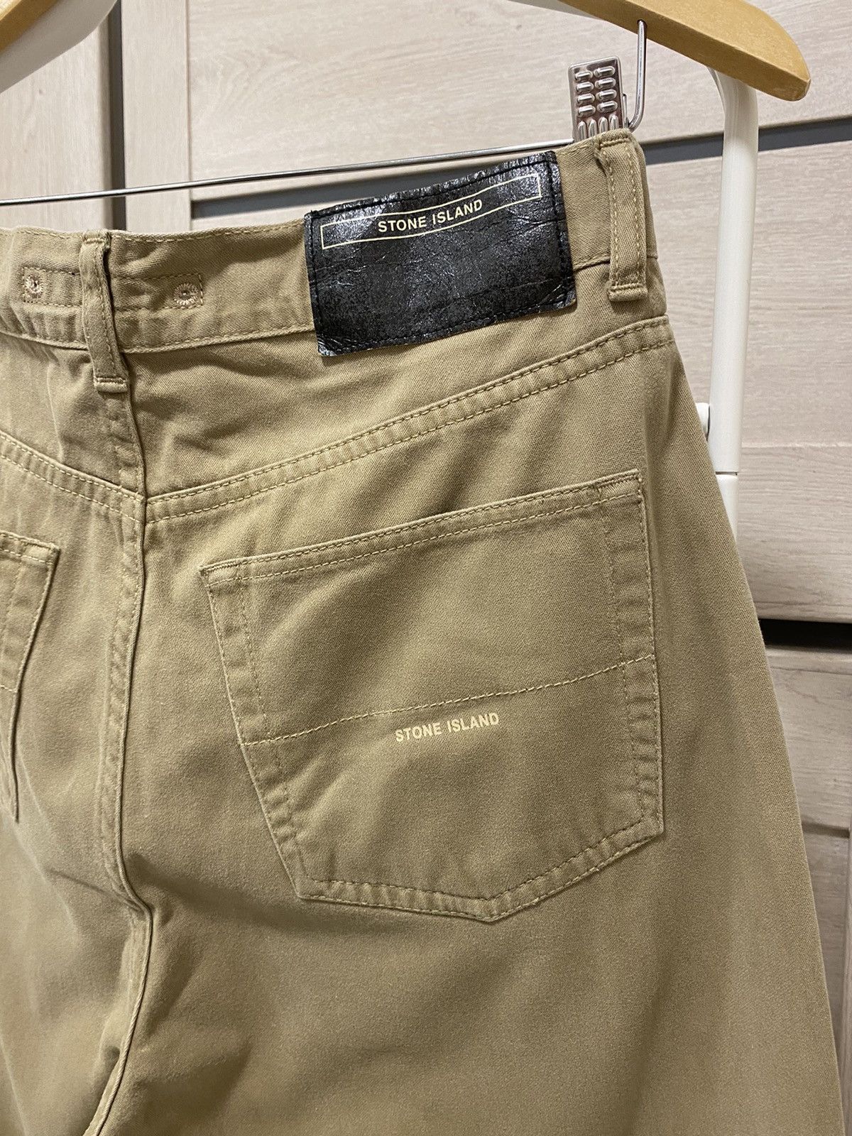 Massimo Osti × Stone Island × Vintage Stone Island Vintage Logo Beige Made in Italy Pants Size US 30 / EU 46 - 3 Thumbnail