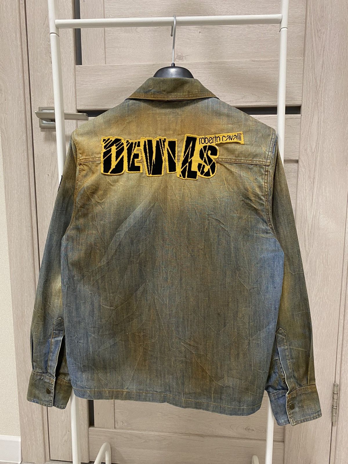 Roberto Cavalli × Vintage Roberto Cavalli Devils Vintage Made in Italy Denim Jacket Size US S / EU 44-46 / 1 - 2 Thumbnail
