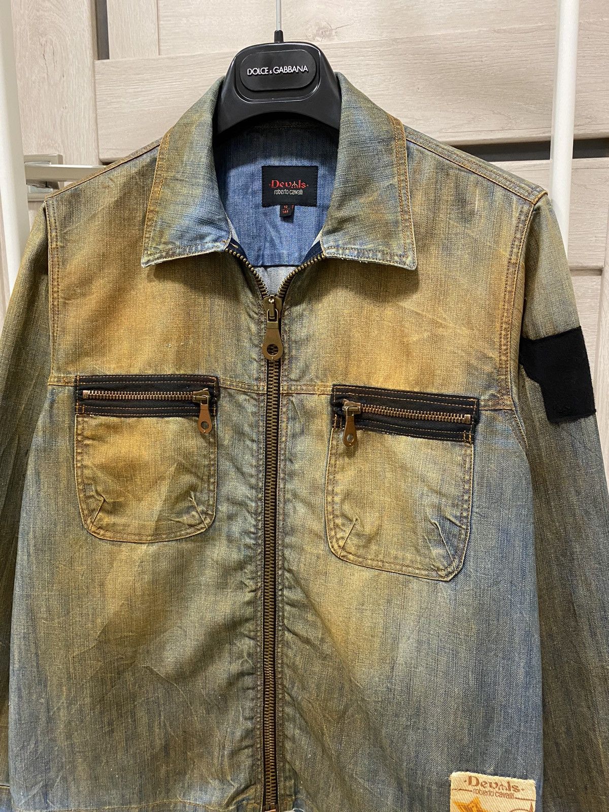 Roberto Cavalli × Vintage Roberto Cavalli Devils Vintage Made in Italy Denim Jacket Size US S / EU 44-46 / 1 - 3 Thumbnail