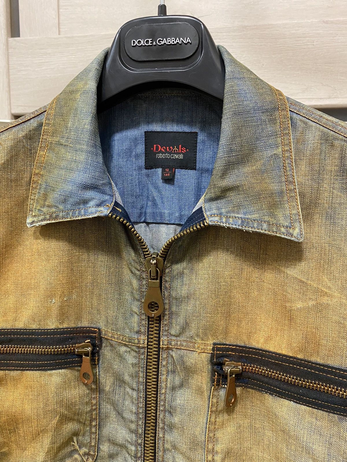 Roberto Cavalli × Vintage Roberto Cavalli Devils Vintage Made in Italy Denim Jacket Size US S / EU 44-46 / 1 - 7 Thumbnail