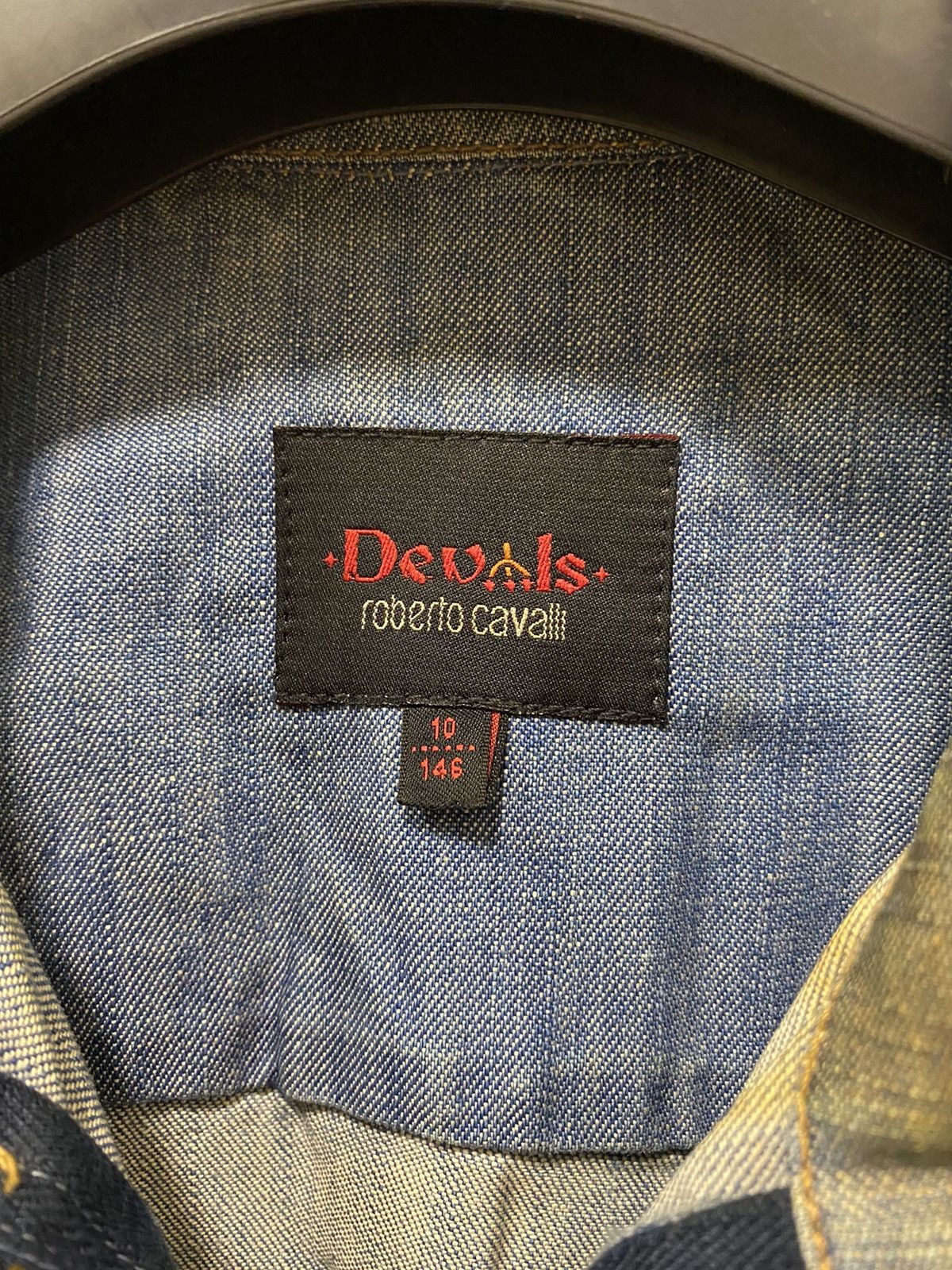 Roberto Cavalli × Vintage Roberto Cavalli Devils Vintage Made in Italy Denim Jacket Size US S / EU 44-46 / 1 - 8 Thumbnail
