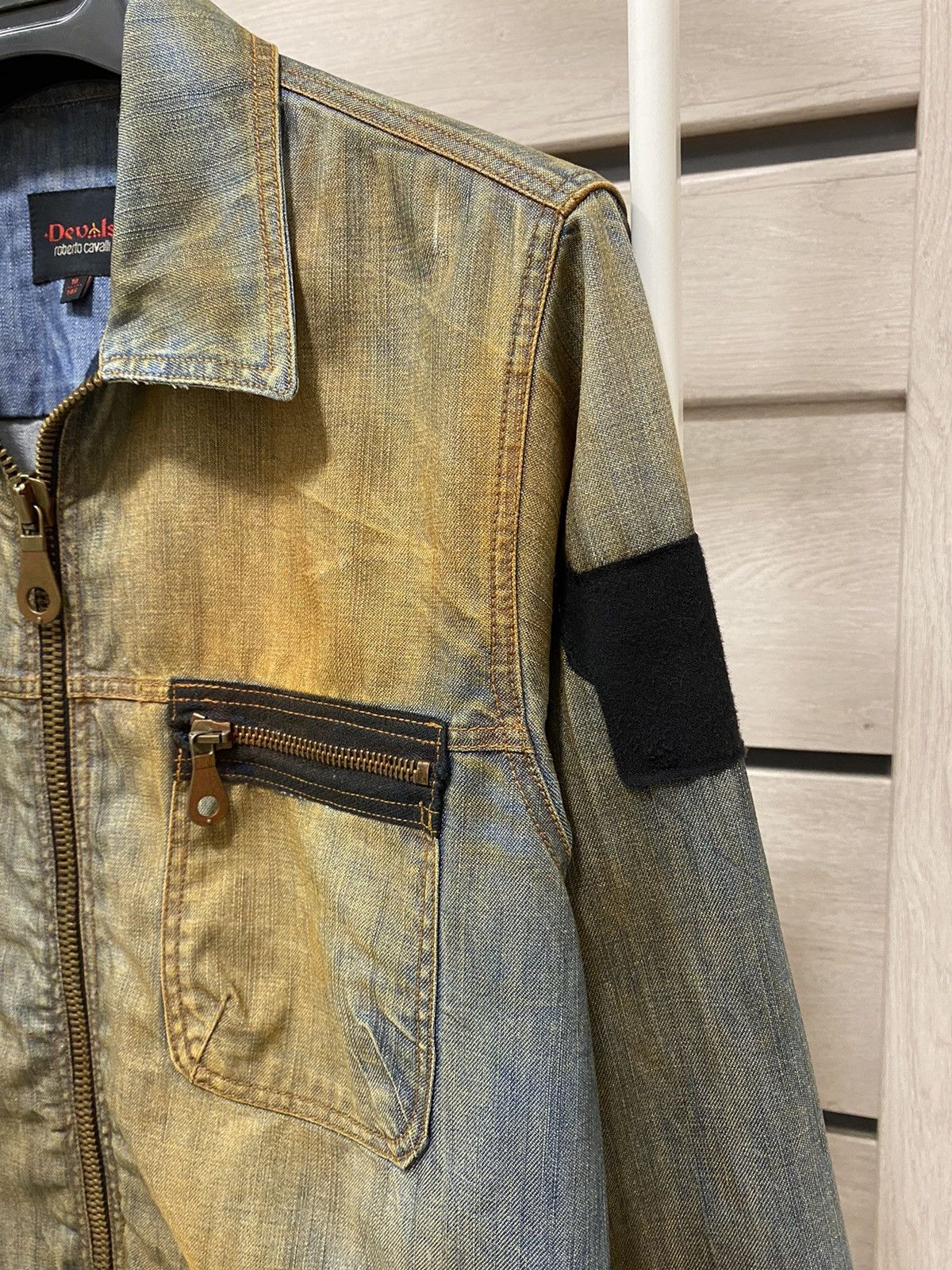 Roberto Cavalli × Vintage Roberto Cavalli Devils Vintage Made in Italy Denim Jacket Size US S / EU 44-46 / 1 - 9 Thumbnail