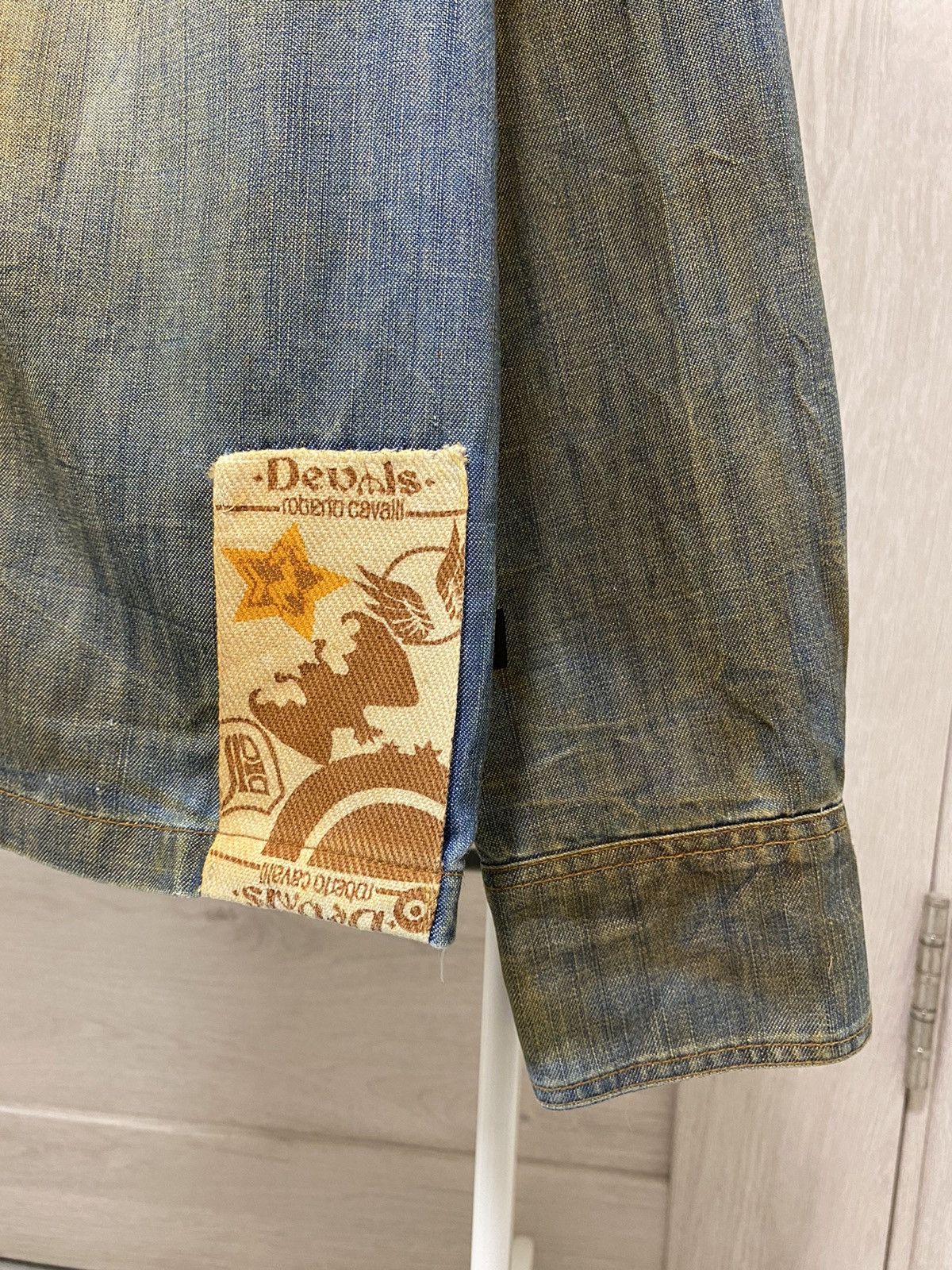 Roberto Cavalli × Vintage Roberto Cavalli Devils Vintage Made in Italy Denim Jacket Size US S / EU 44-46 / 1 - 4 Thumbnail