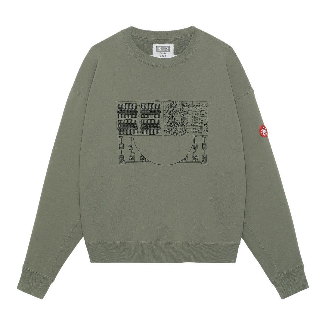 image of Cav Empt C.e Not Identcial To Crew Neck in Olive, Men's (Size Large)