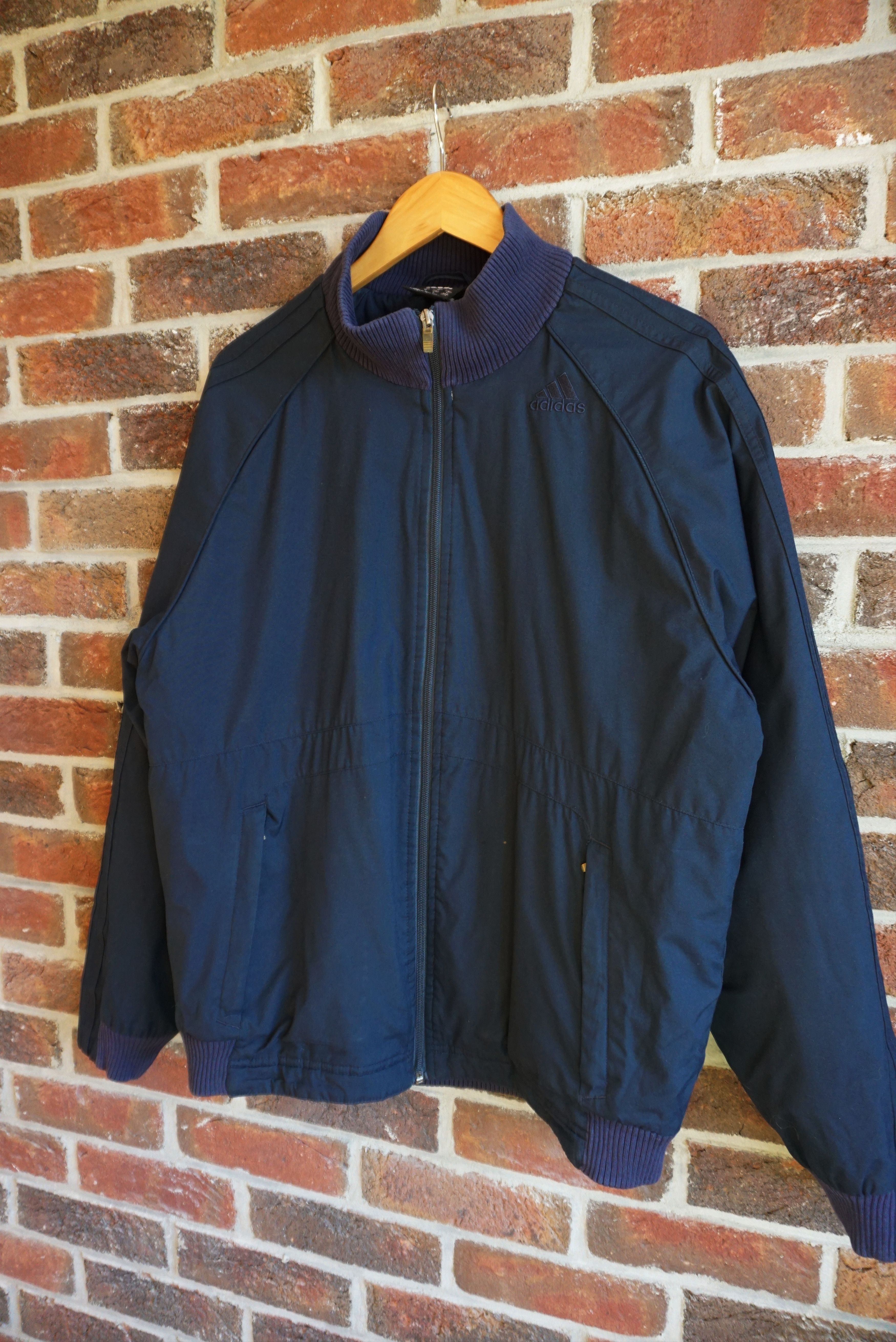 Adidas ADIDAS jacket navy bomber Medium M three stripes padded Y2K Size US M / EU 48-50 / 2 - 5 Thumbnail