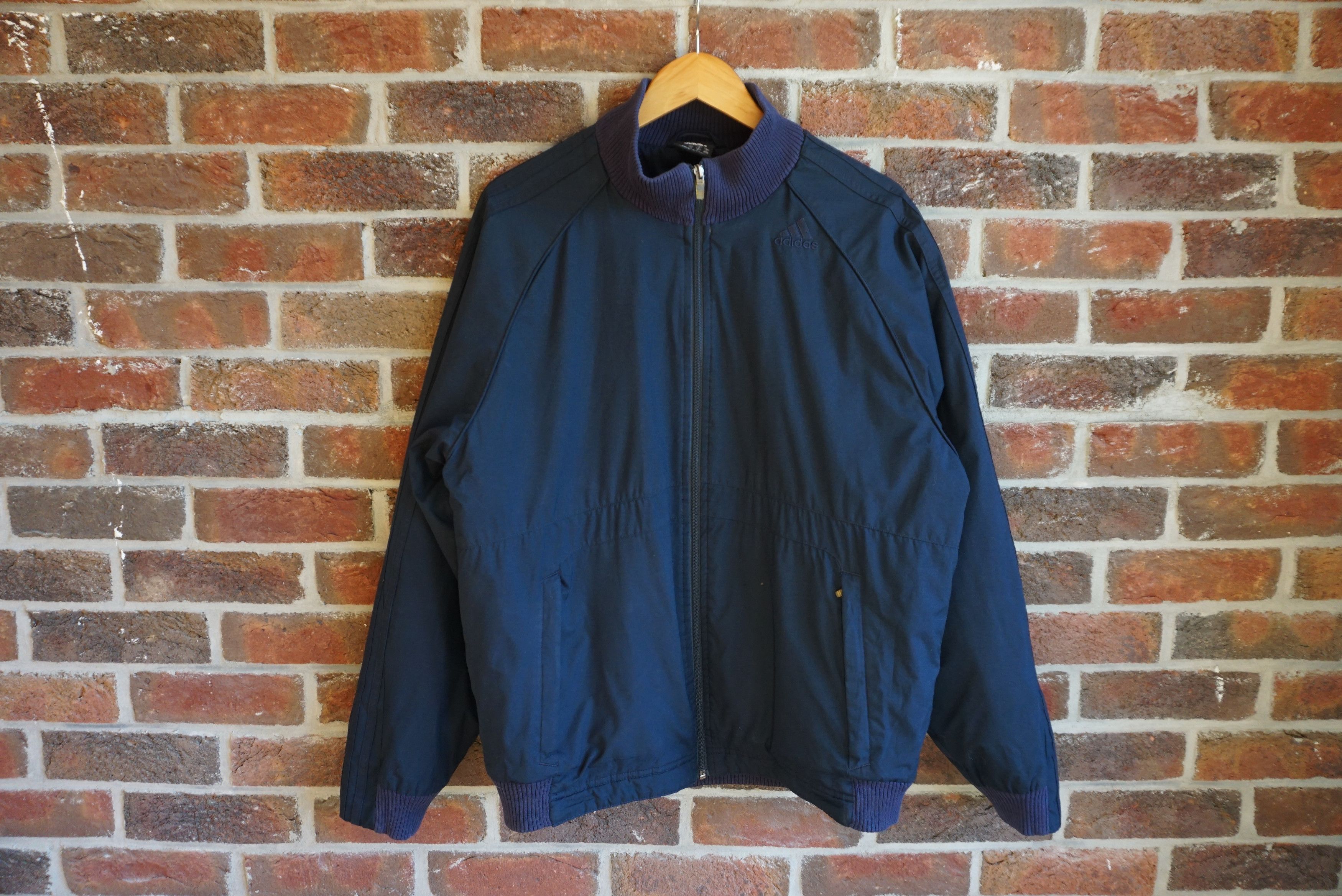Adidas ADIDAS jacket navy bomber Medium M three stripes padded Y2K Size US M / EU 48-50 / 2 - 1 Thumbnail