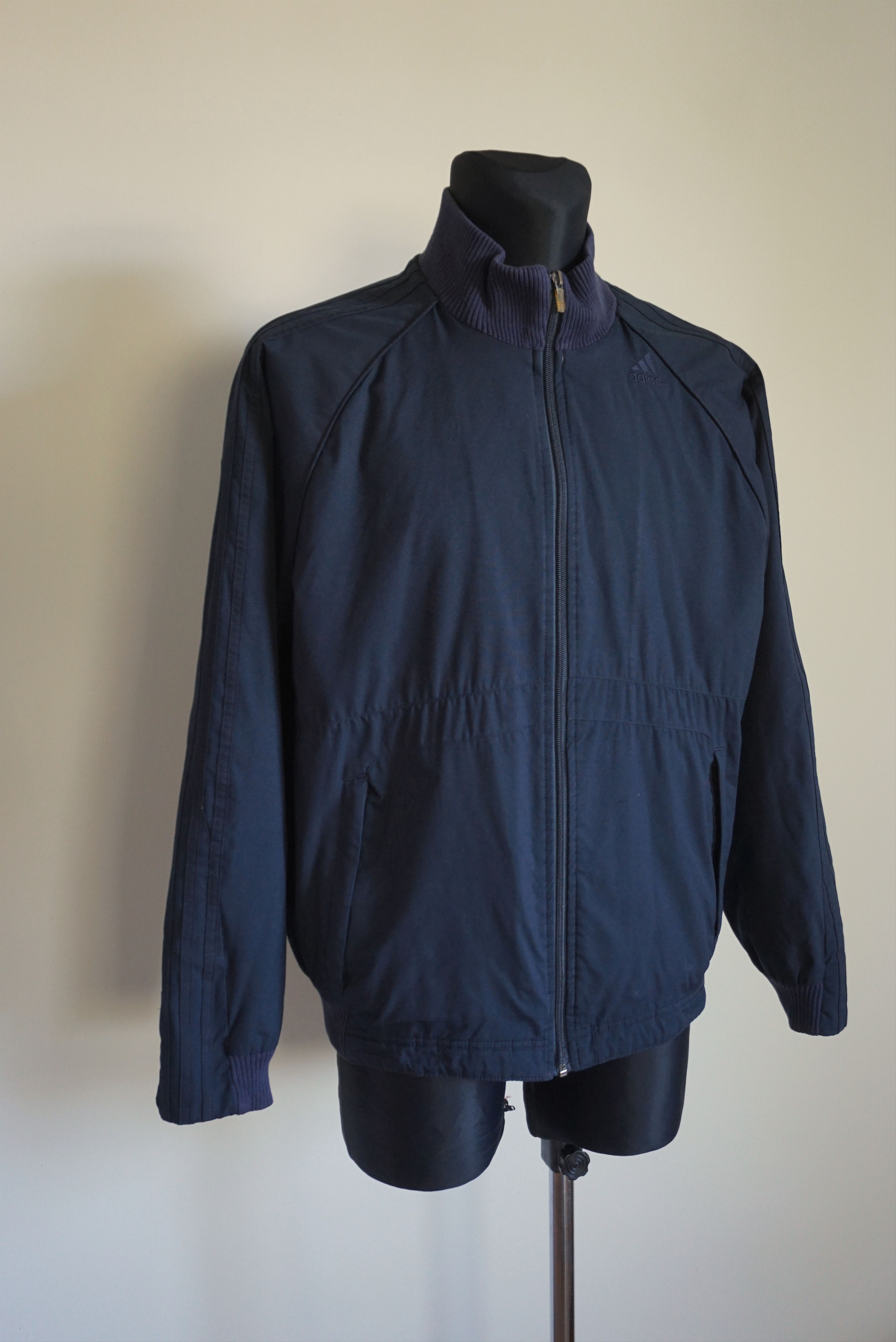 Adidas ADIDAS jacket navy bomber Medium M three stripes padded Y2K Size US M / EU 48-50 / 2 - 8 Thumbnail