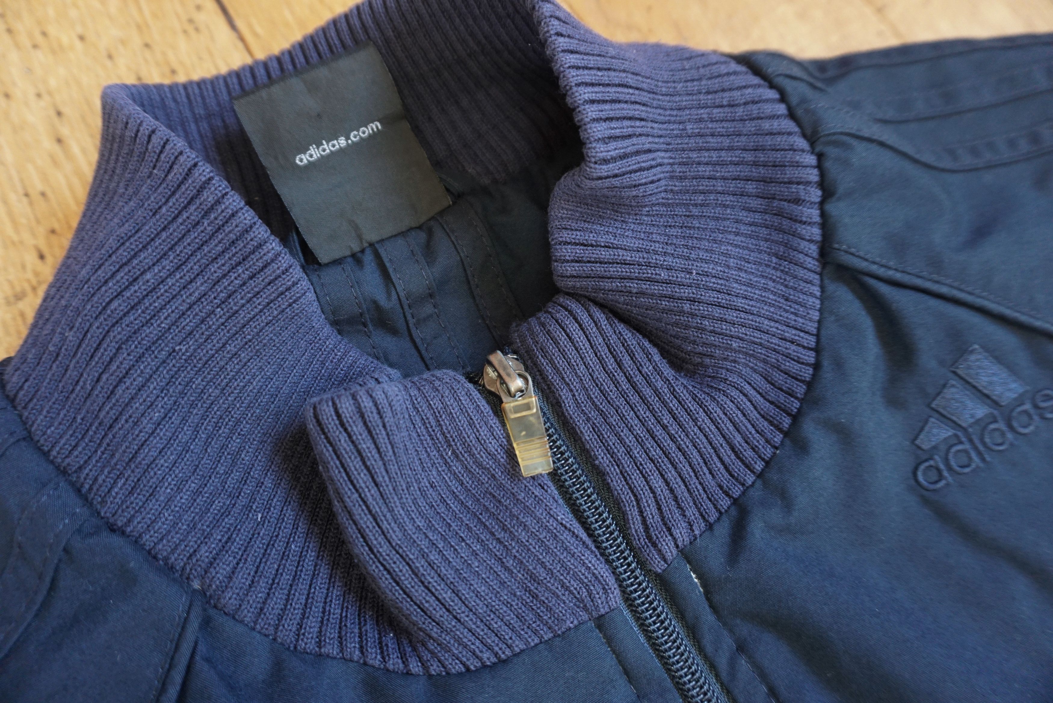 Adidas ADIDAS jacket navy bomber Medium M three stripes padded Y2K Size US M / EU 48-50 / 2 - 25 Thumbnail