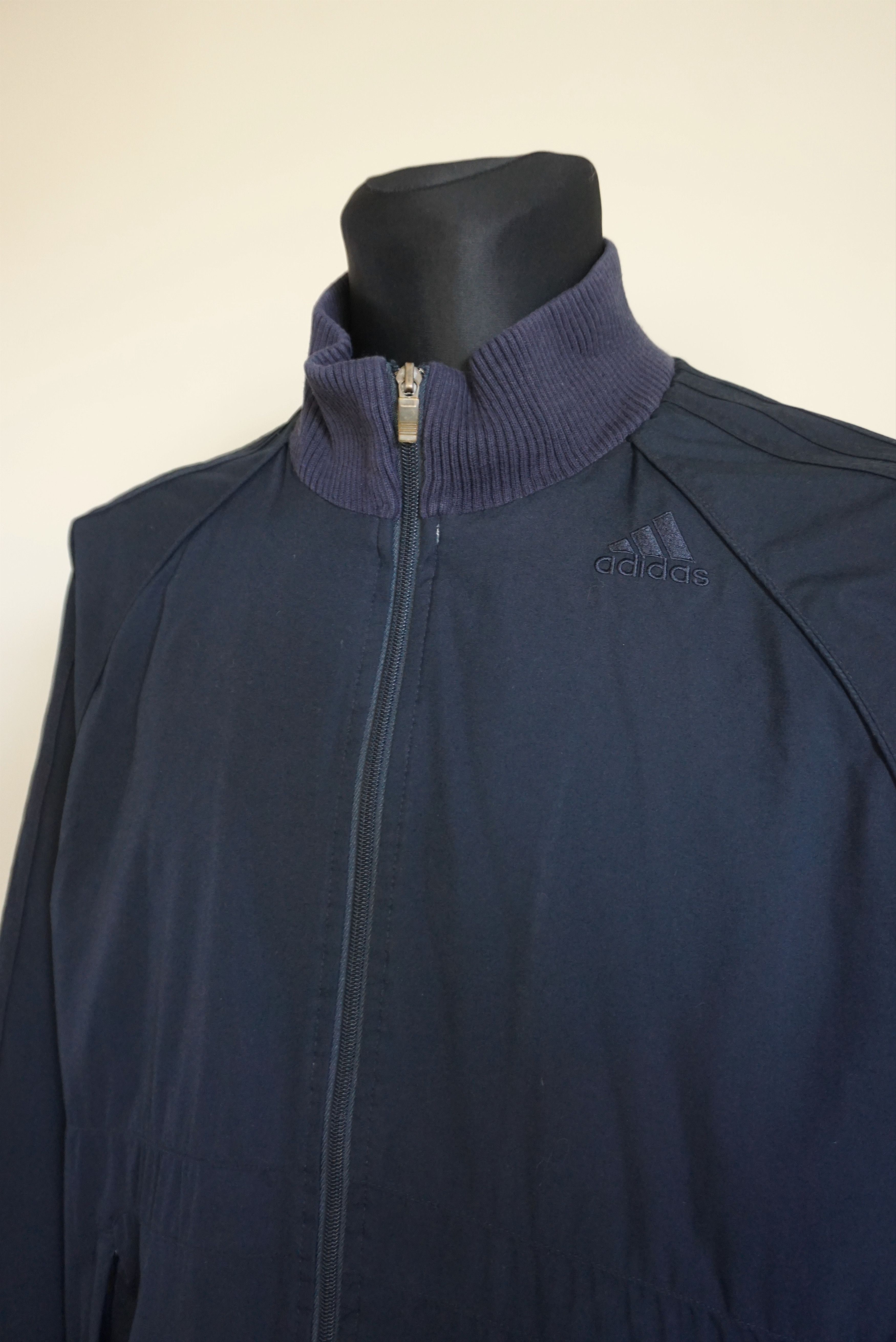 Adidas ADIDAS jacket navy bomber Medium M three stripes padded Y2K Size US M / EU 48-50 / 2 - 9 Thumbnail