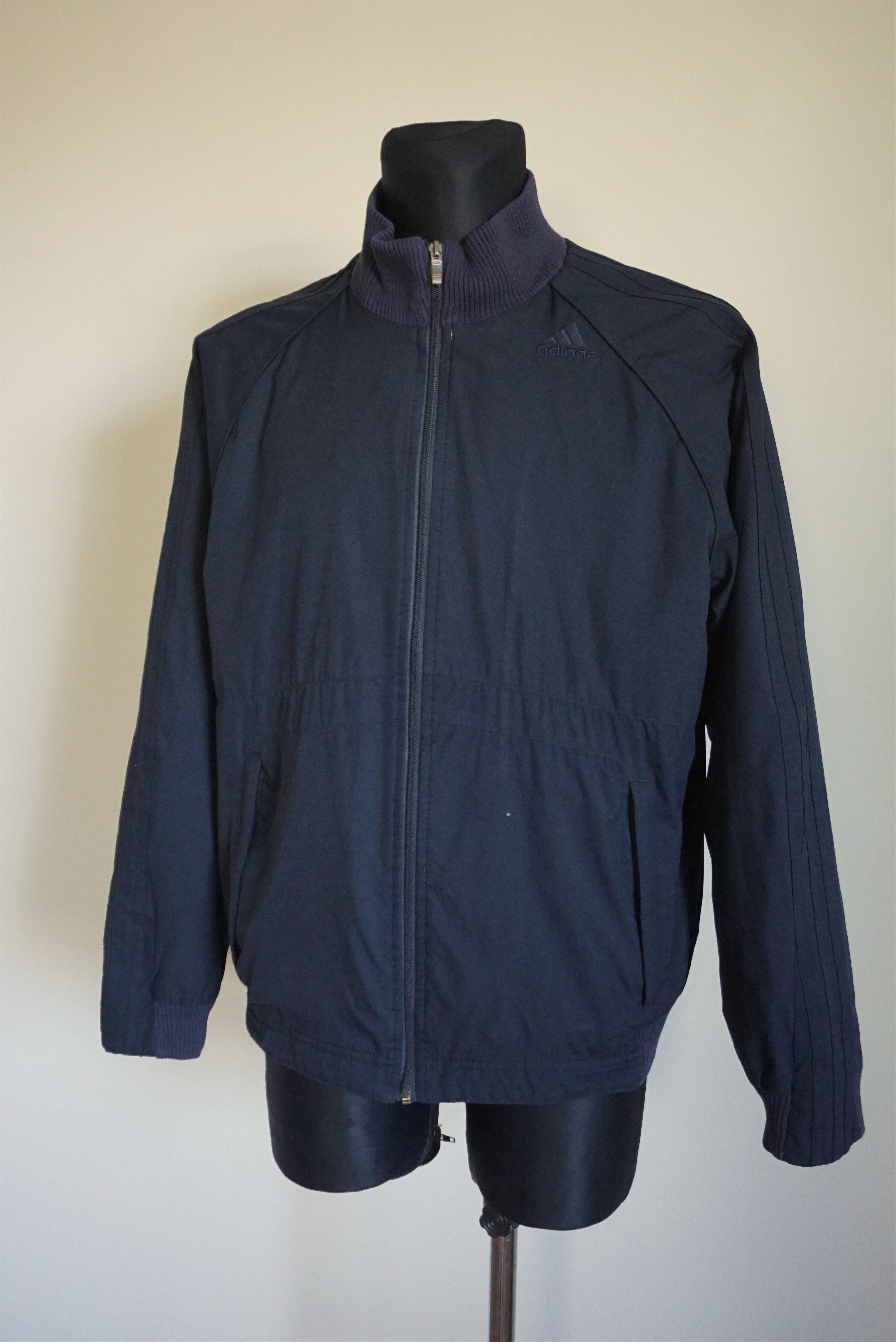 Adidas ADIDAS jacket navy bomber Medium M three stripes padded Y2K Size US M / EU 48-50 / 2 - 6 Thumbnail