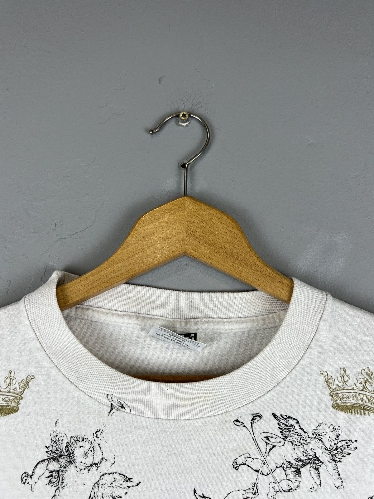 Vintage Vintage 1990 Religion small baby angels tee Size US L / EU 52-54 / 3 - 3 Thumbnail