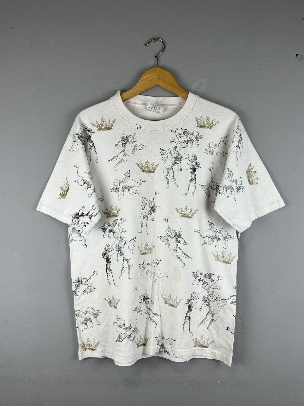 Vintage Vintage 1990 Religion small baby angels tee Size US L / EU 52-54 / 3 - 1 Thumbnail