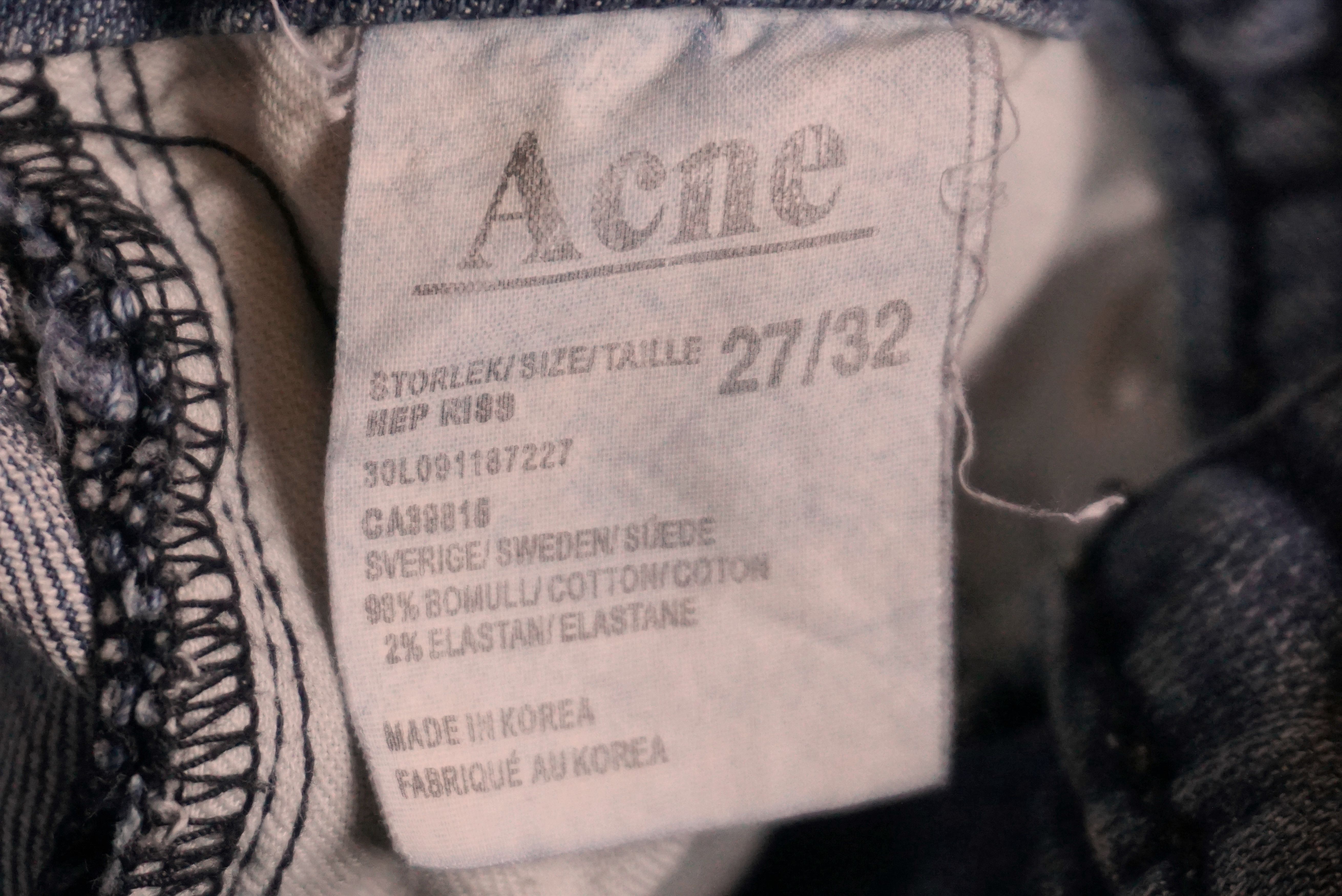 Acne Studios Womens ACNE studios Hepp Riss denim jeans 27/32 S straight Size 27" / US 4 / IT 40 - 13 Thumbnail