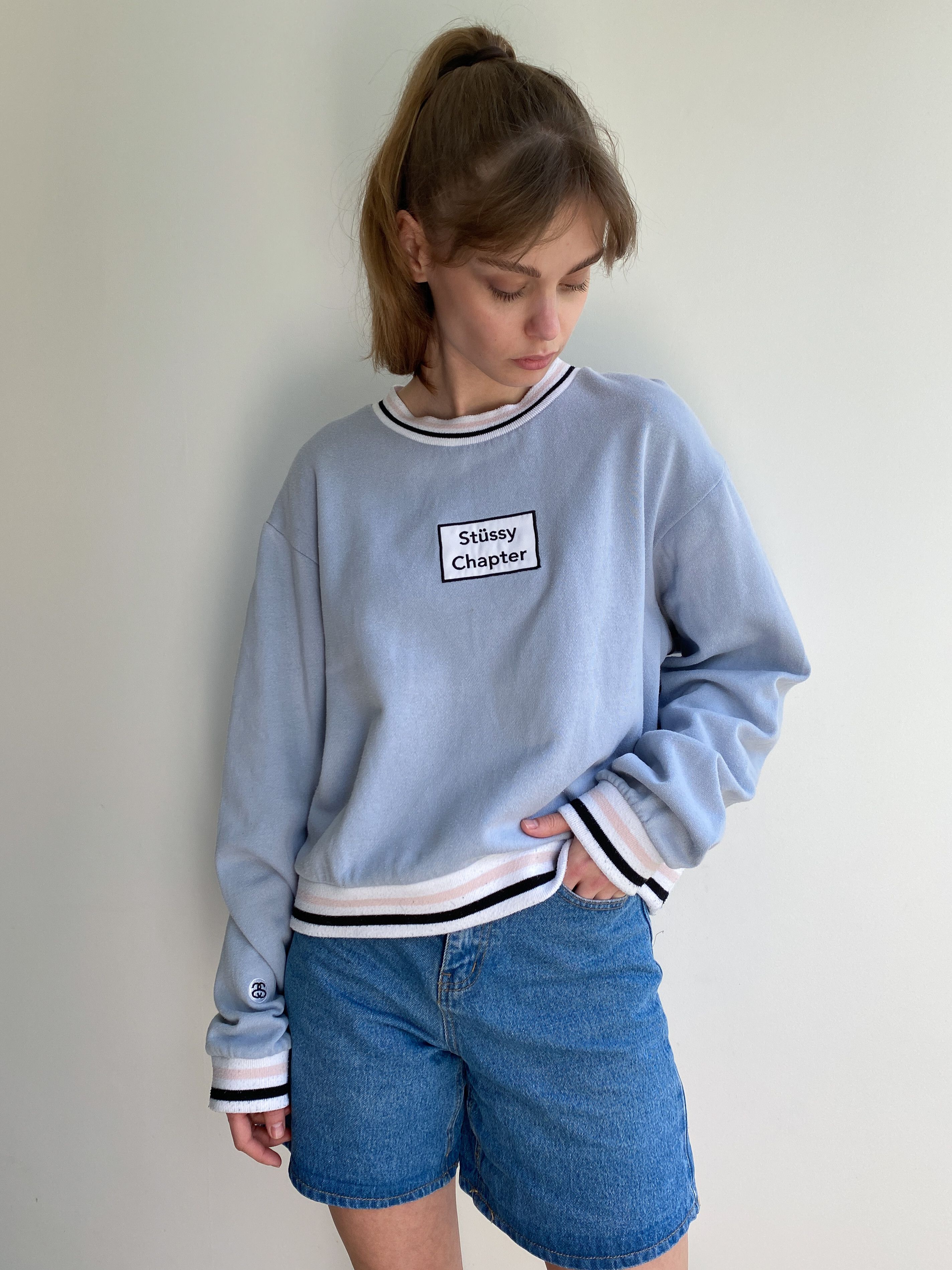 Stussy Stussy Y2k Crop Sweatshirt Size XL / US 12-14 / IT 48-50 - 2 Thumbnail