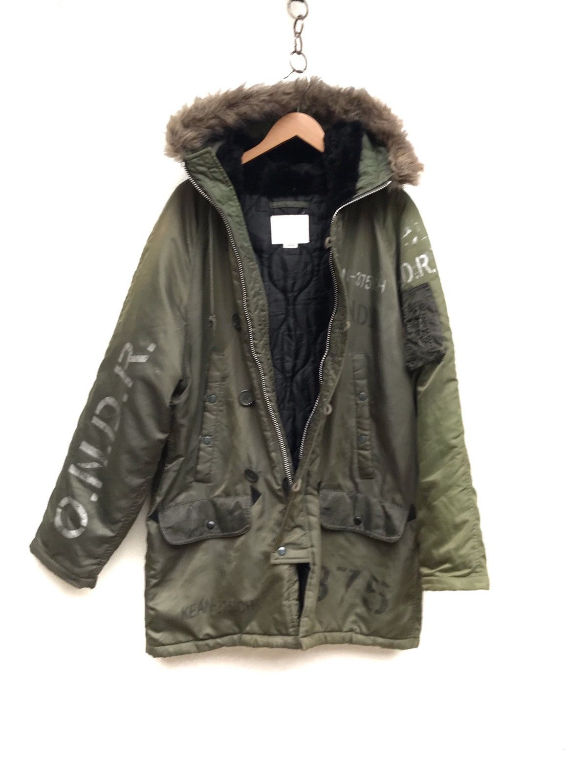 Vintage 🔥Vintage Military 0.N.D.R Winter Jacket With Hoodies Size US L / EU 52-54 / 3 - 3 Thumbnail