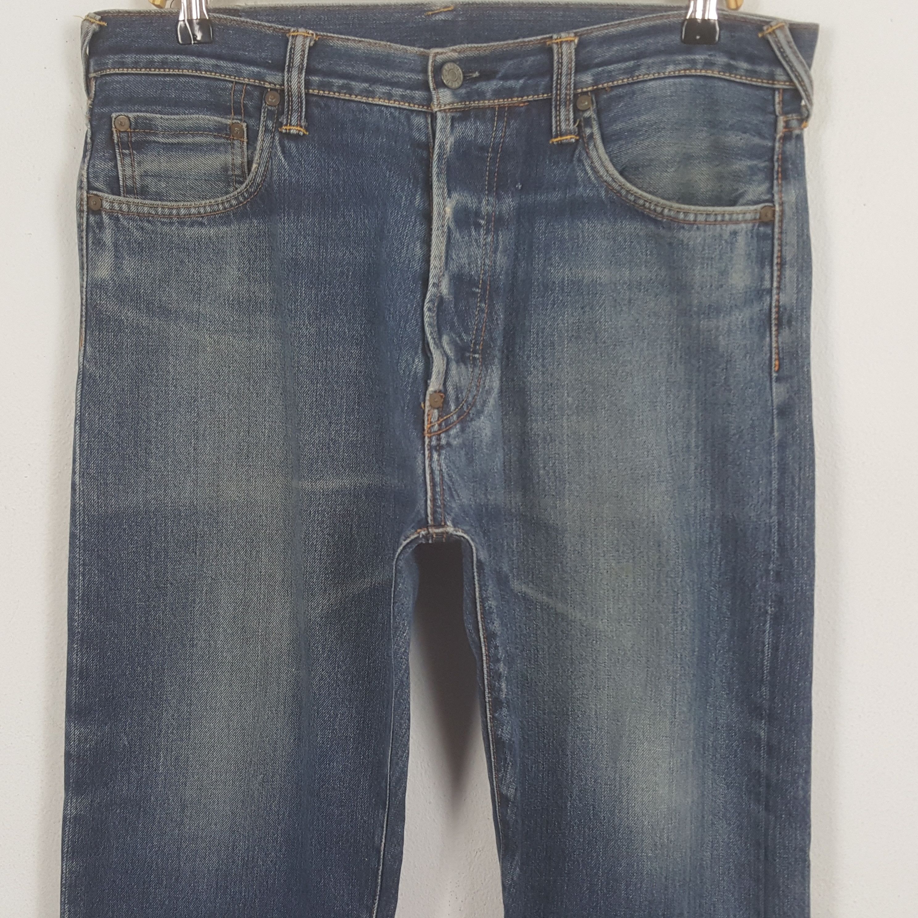 Evisu × Japanese Brand × Vintage Vintage Evisu Japan Selvedge Daicock Denim Jeans Size US 35 - 5 Thumbnail