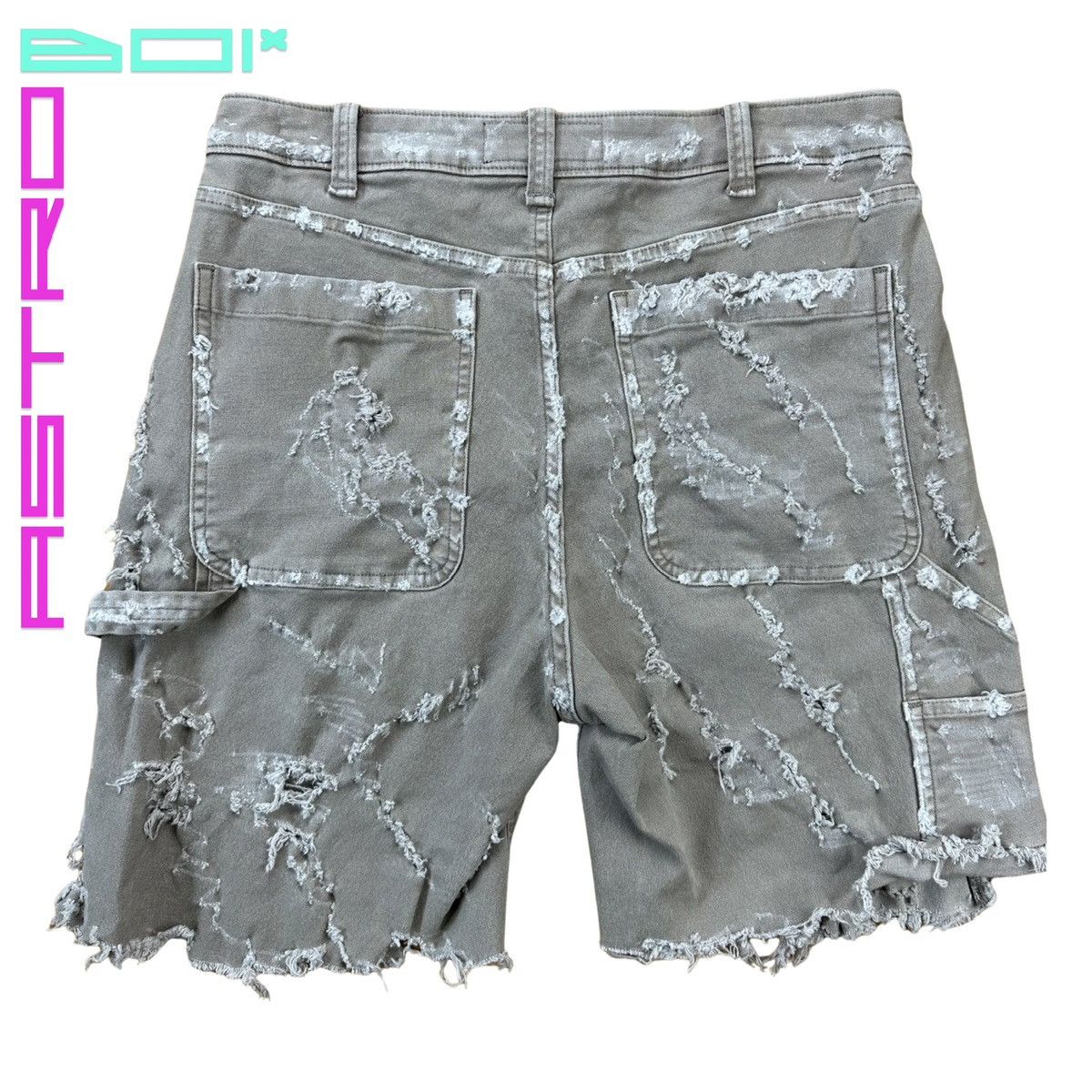 Abercrombie & Fitch ASTROBOI* A&F TAN DISTRESSED WORKWEAR SHORTS_30" Size US 30 / EU 46 - 7 Thumbnail