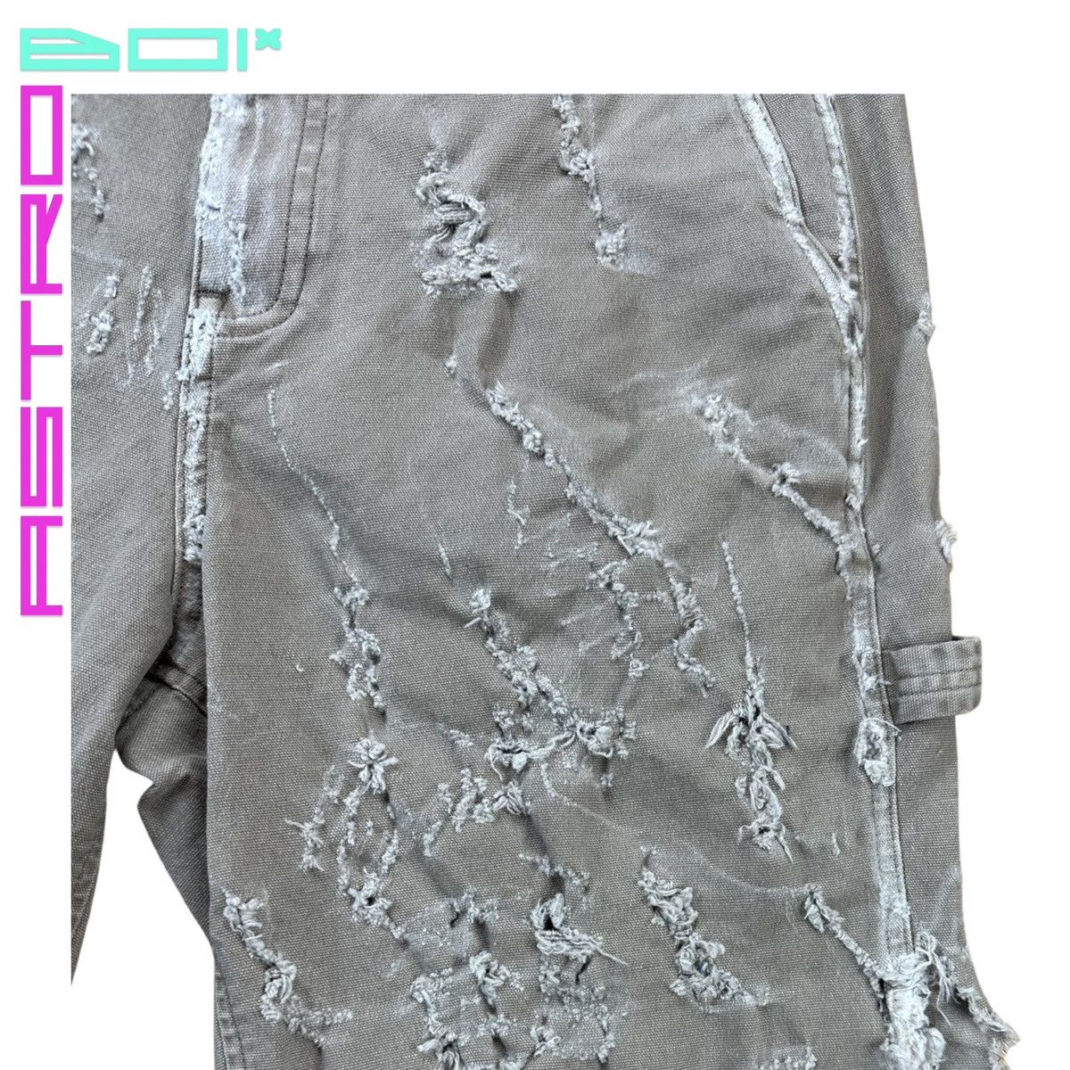 Abercrombie & Fitch ASTROBOI* A&F TAN DISTRESSED WORKWEAR SHORTS_30" Size US 30 / EU 46 - 4 Thumbnail