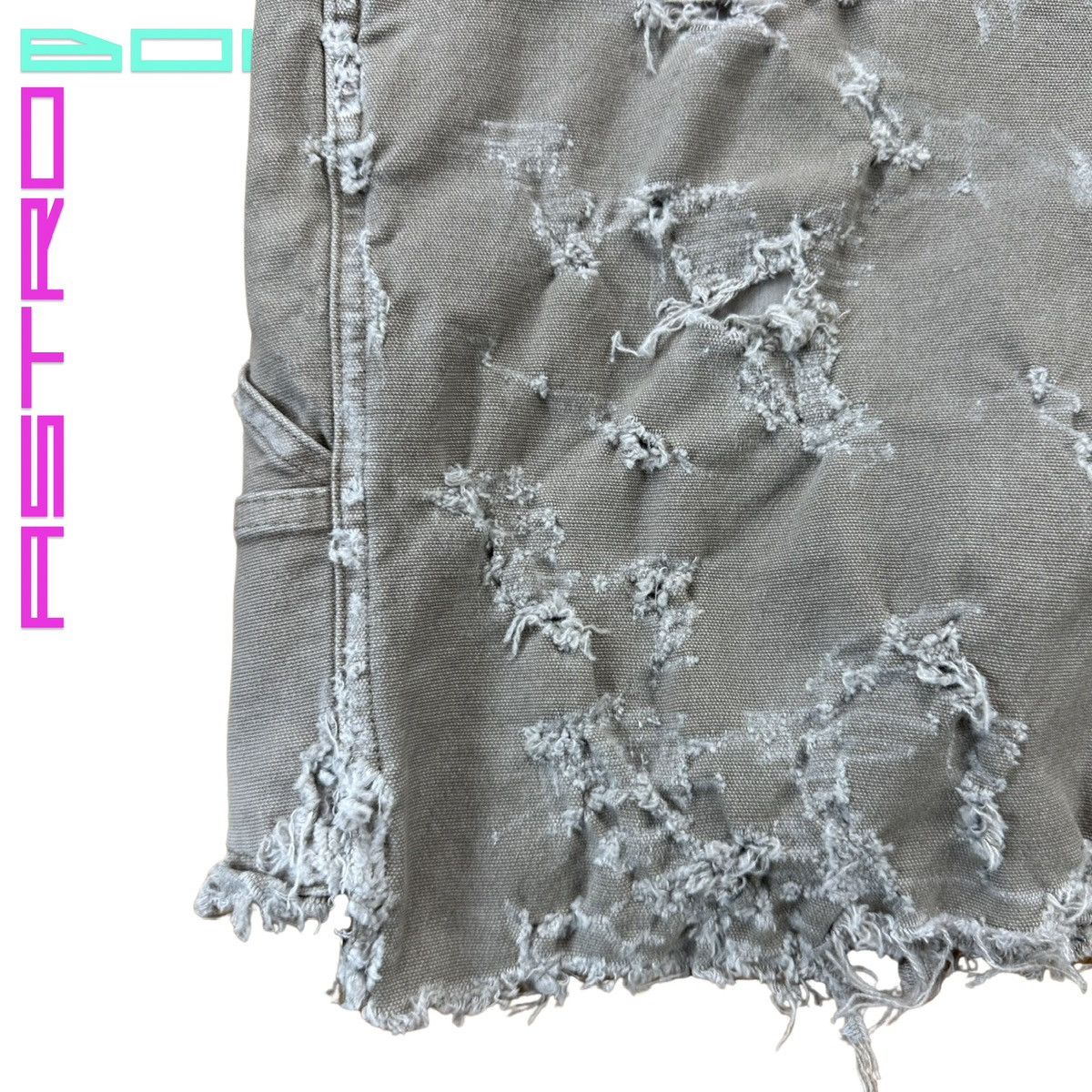 Abercrombie & Fitch ASTROBOI* A&F TAN DISTRESSED WORKWEAR SHORTS_30" Size US 30 / EU 46 - 5 Thumbnail