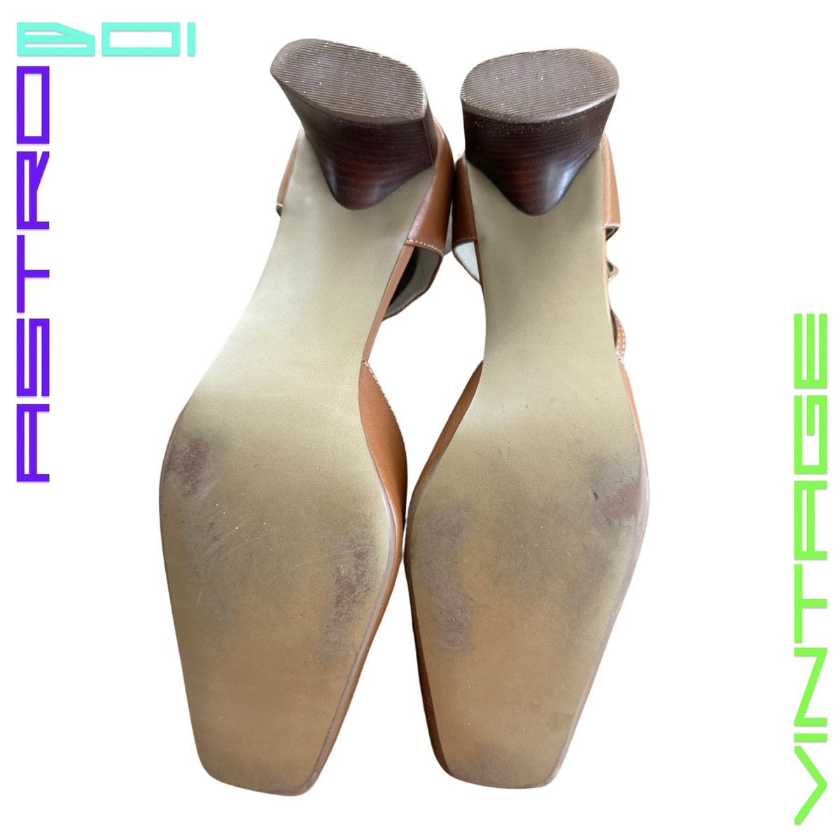Leather VINTAGE 90s NEUTRALIZER BROWN LEATHER HEELS _ 6.5 Size US 6.5 / IT 36.5 - 4 Thumbnail