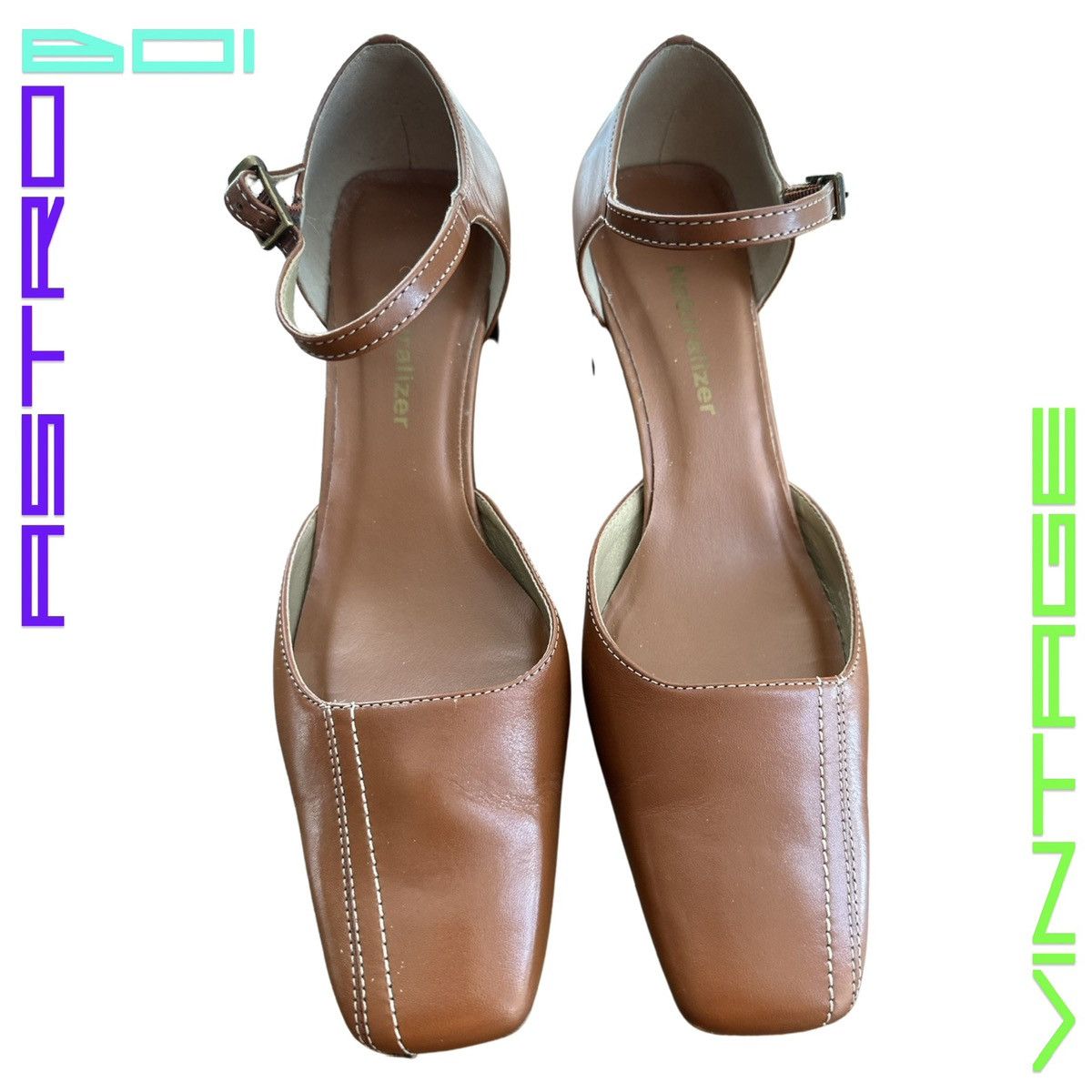 Leather VINTAGE 90s NEUTRALIZER BROWN LEATHER HEELS _ 6.5 Size US 6.5 / IT 36.5 - 1 Thumbnail