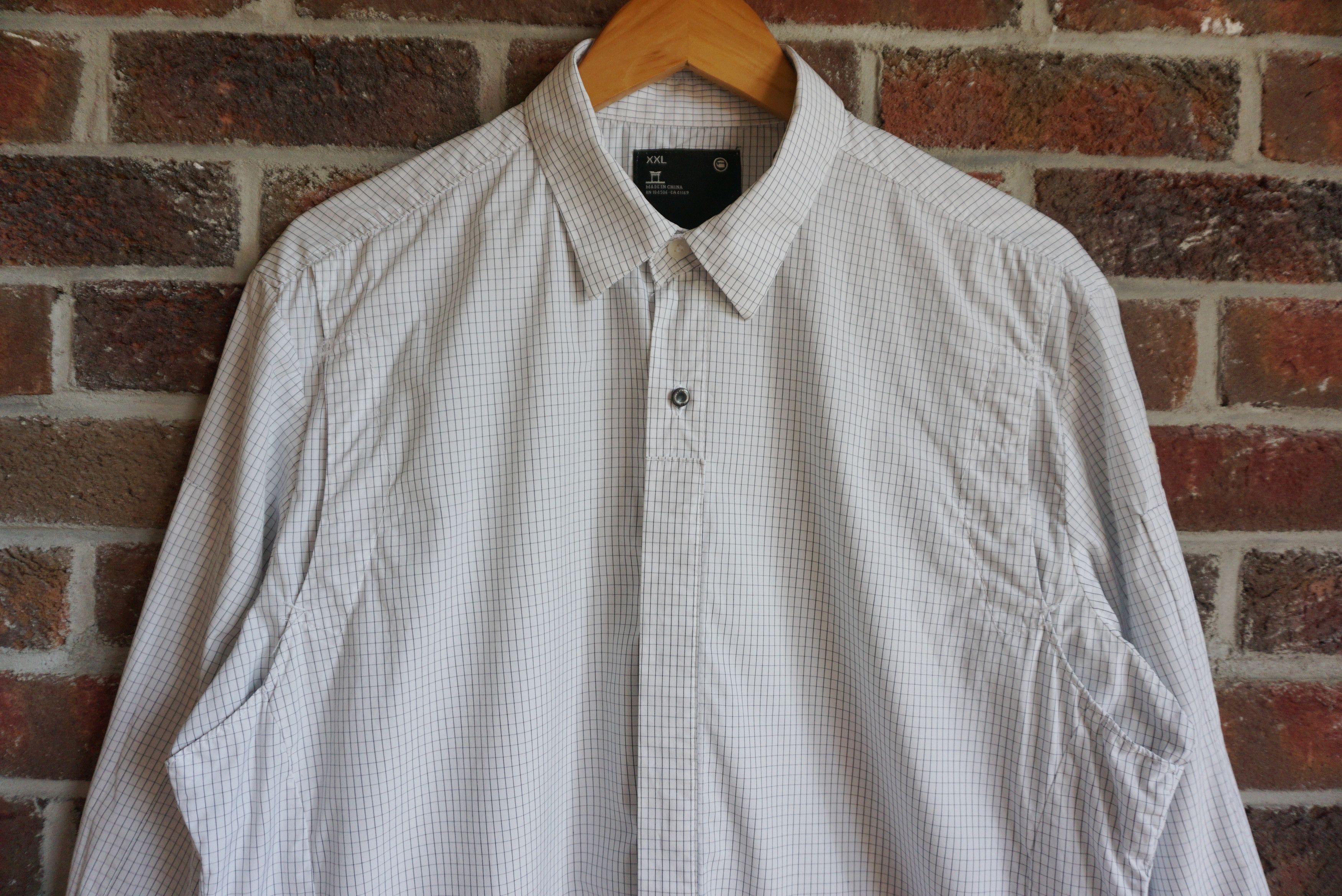 G-Star G-STAR Raw XXL 2XL checked shirt slim fit 3D casual denim Size US XXL / EU 58 / 5 - 7 Thumbnail