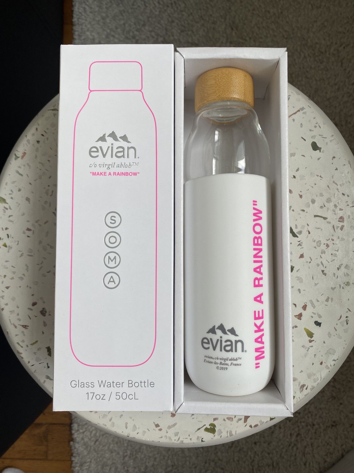 Virgil Abloh PINK Bottle EVIAN by VIRGIL ABLOH SOMA Size ONE SIZE - 1 Thumbnail